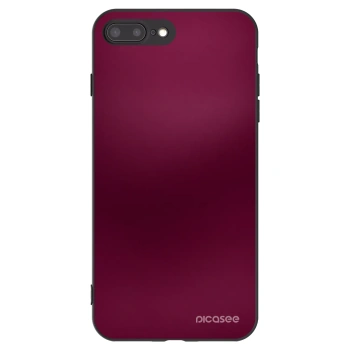 Picasee crna silikonska maskica za Apple iPhone 8 Plus - Velvet Bordeaux