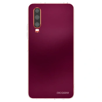 Picasee silikonska prozirna maskica za Huawei P30 - Velvet Bordeaux