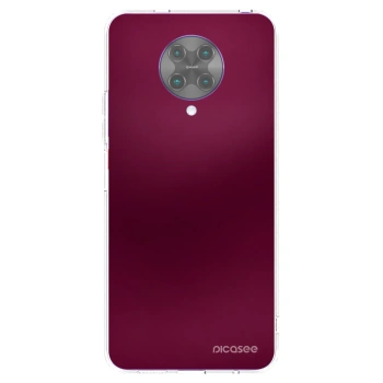 Picasee silikonska prozirna maskica za Xiaomi Poco F2 Pro - Velvet Bordeaux