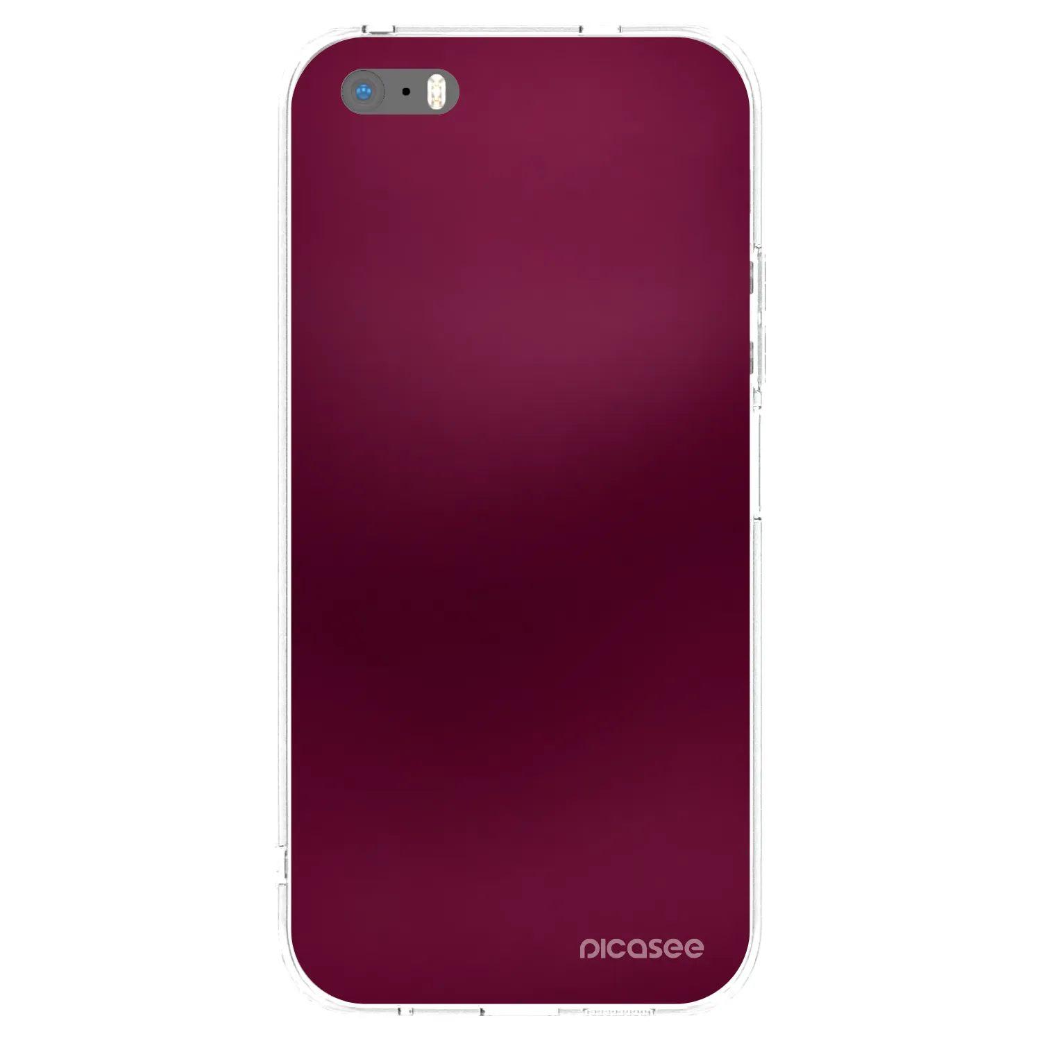 Picasee silikonska prozirna maskica za Apple iPhone 5/5S/SE - Velvet Bordeaux
