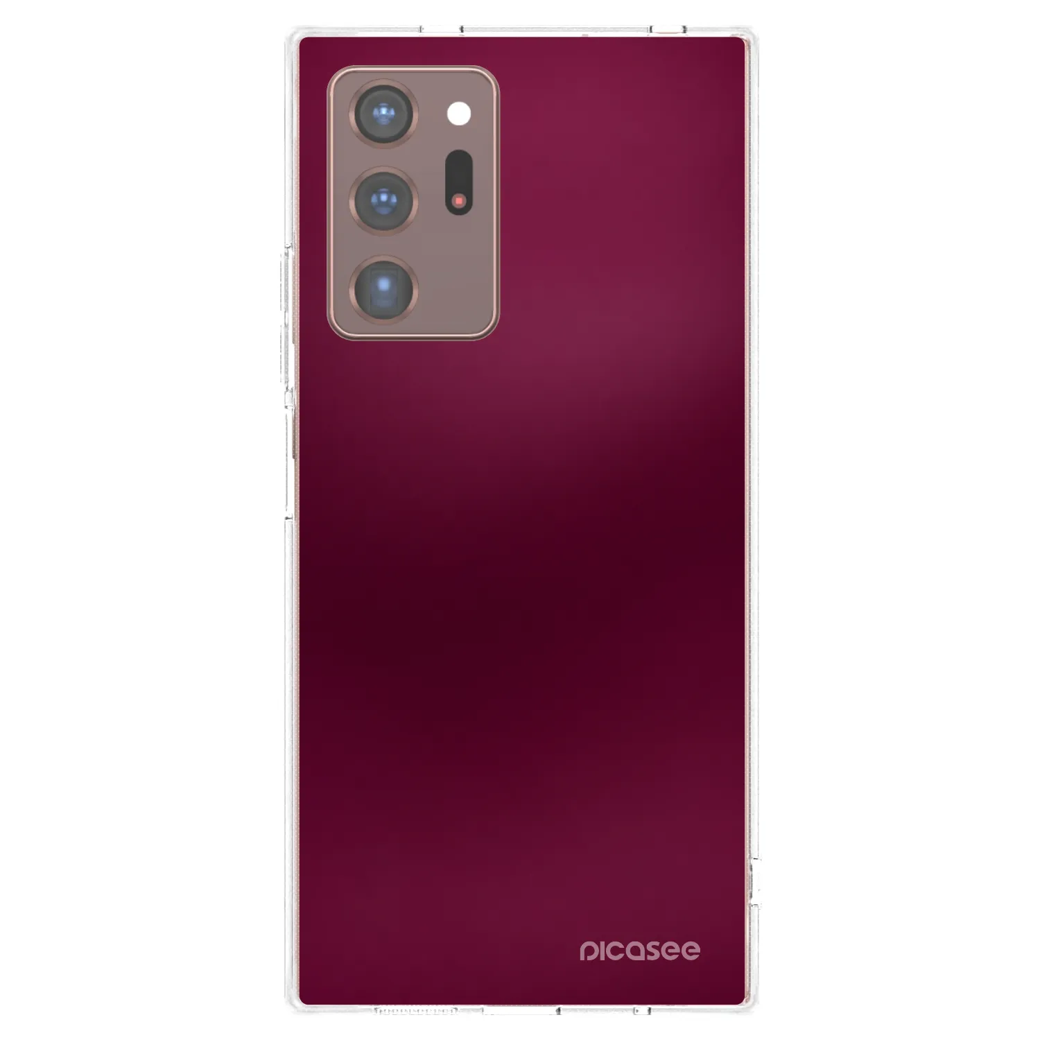 Picasee silikonska prozirna maskica za Samsung Galaxy Note 20 Ultra - Velvet Bordeaux