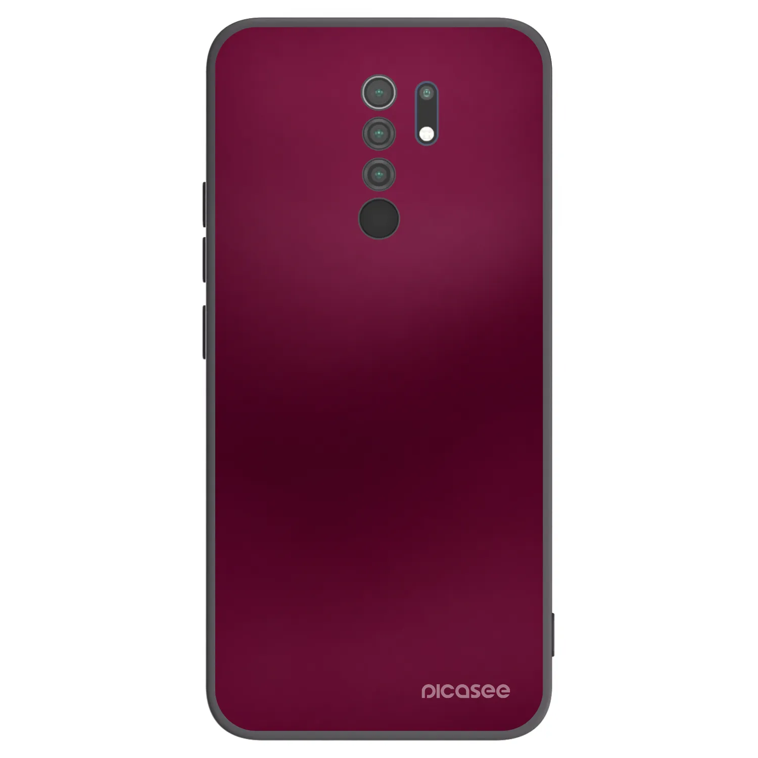 Picasee crna silikonska maskica za Xiaomi Redmi 9 - Velvet Bordeaux