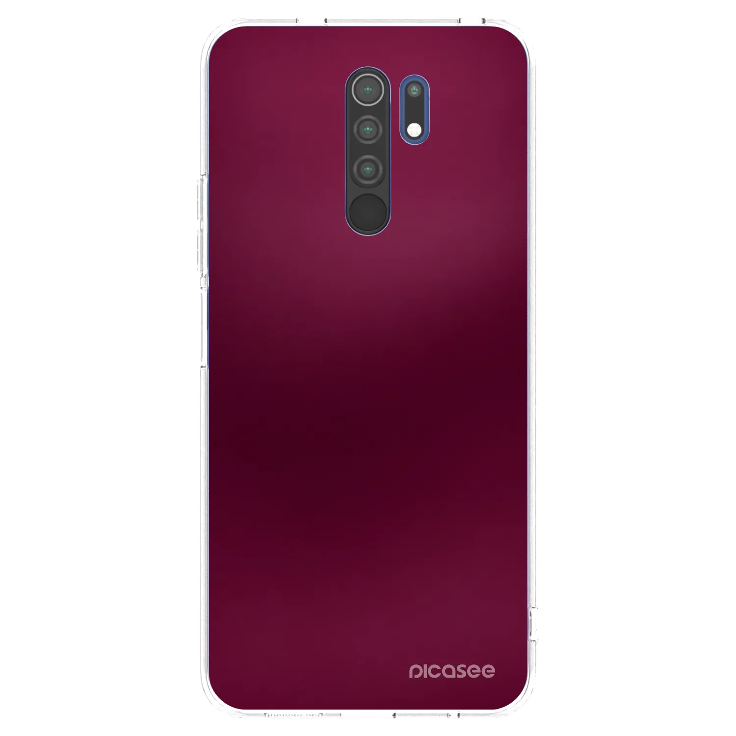 Picasee silikonska prozirna maskica za Xiaomi Redmi 9 - Velvet Bordeaux