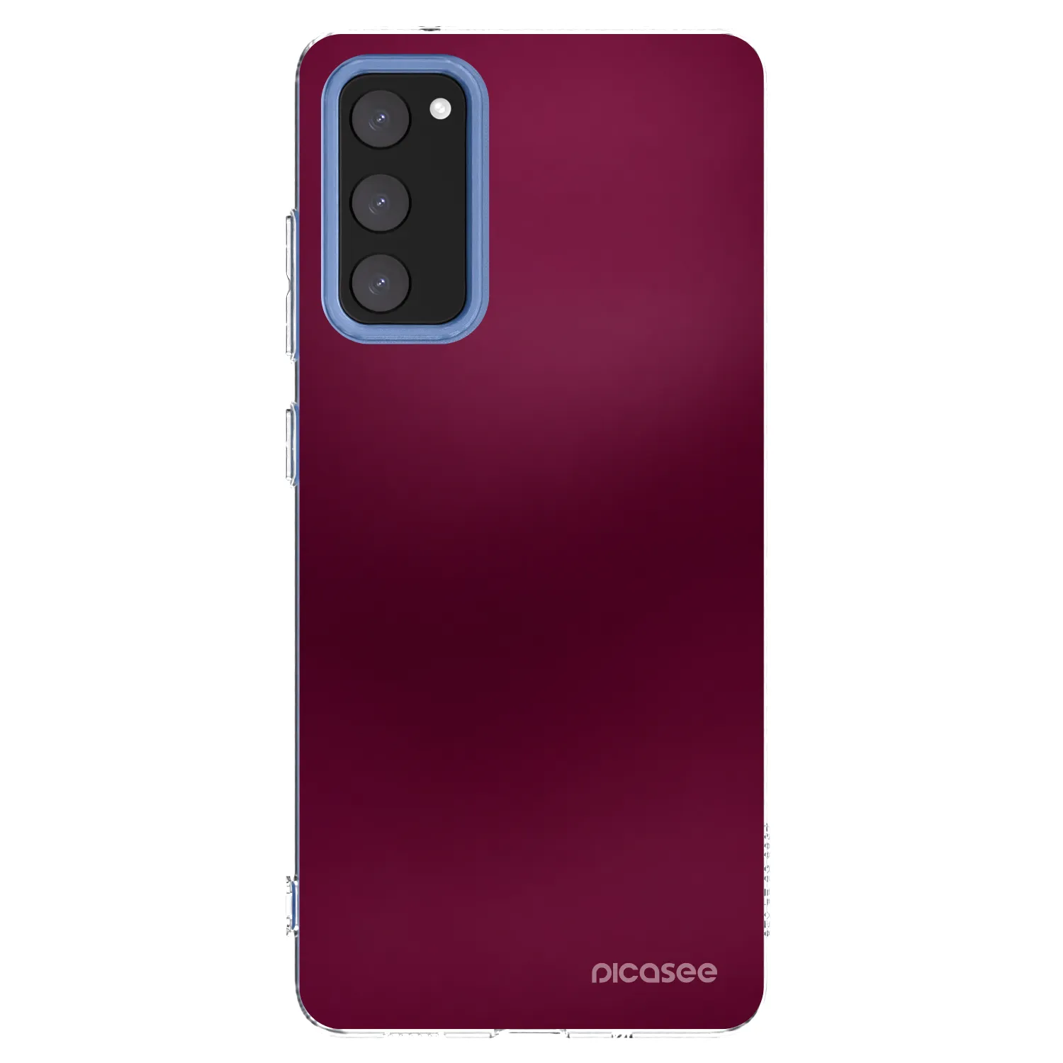 Picasee silikonska prozirna maskica za Samsung Galaxy S20 FE - Velvet Bordeaux