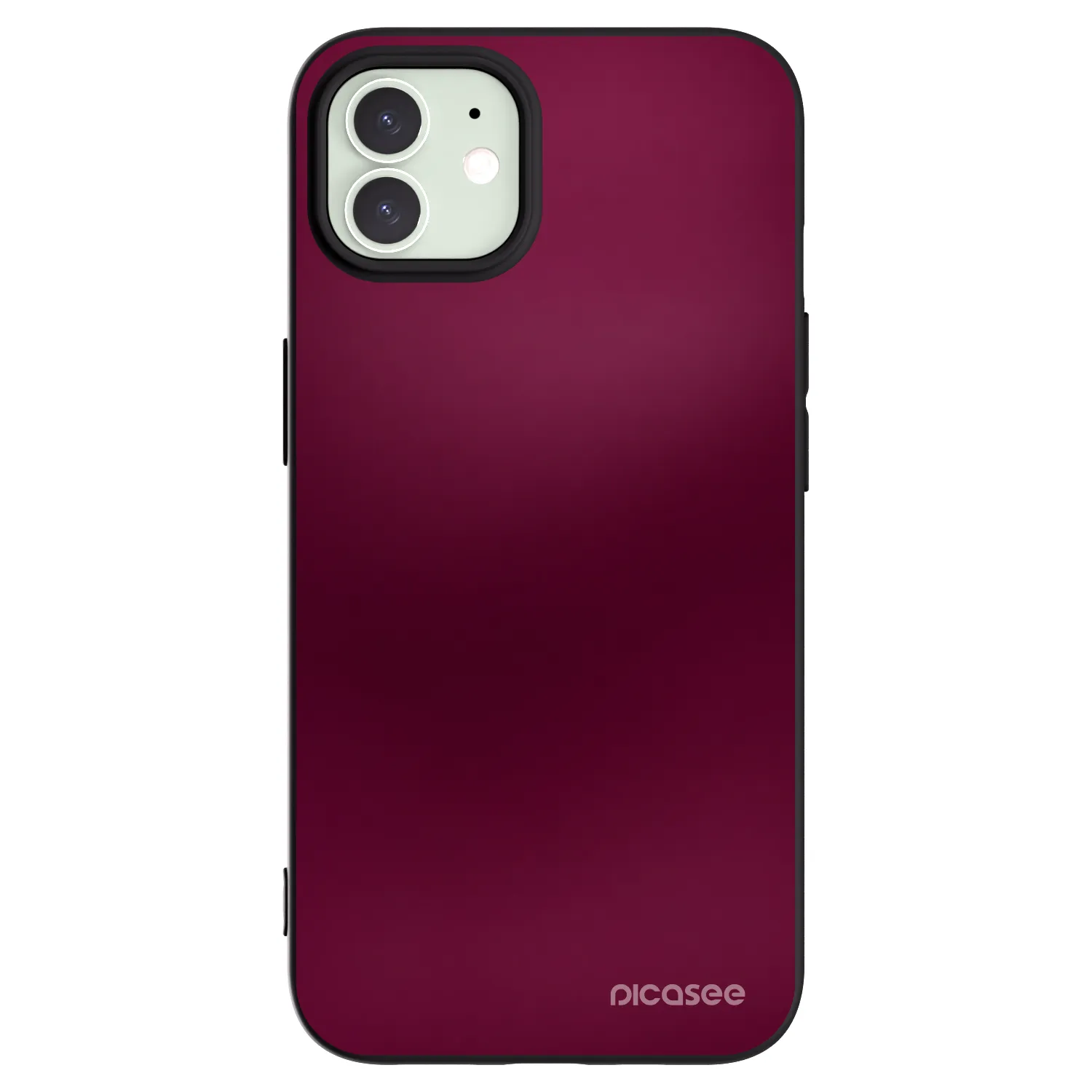 Picasee crna silikonska maskica za Apple iPhone 12 - Velvet Bordeaux