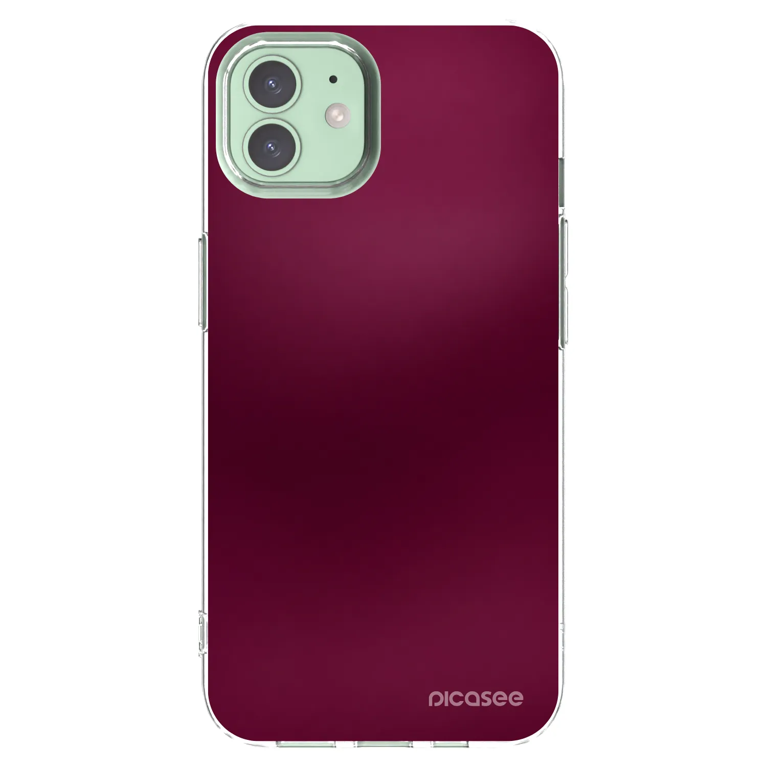 Picasee silikonska prozirna maskica za Apple iPhone 12 - Velvet Bordeaux