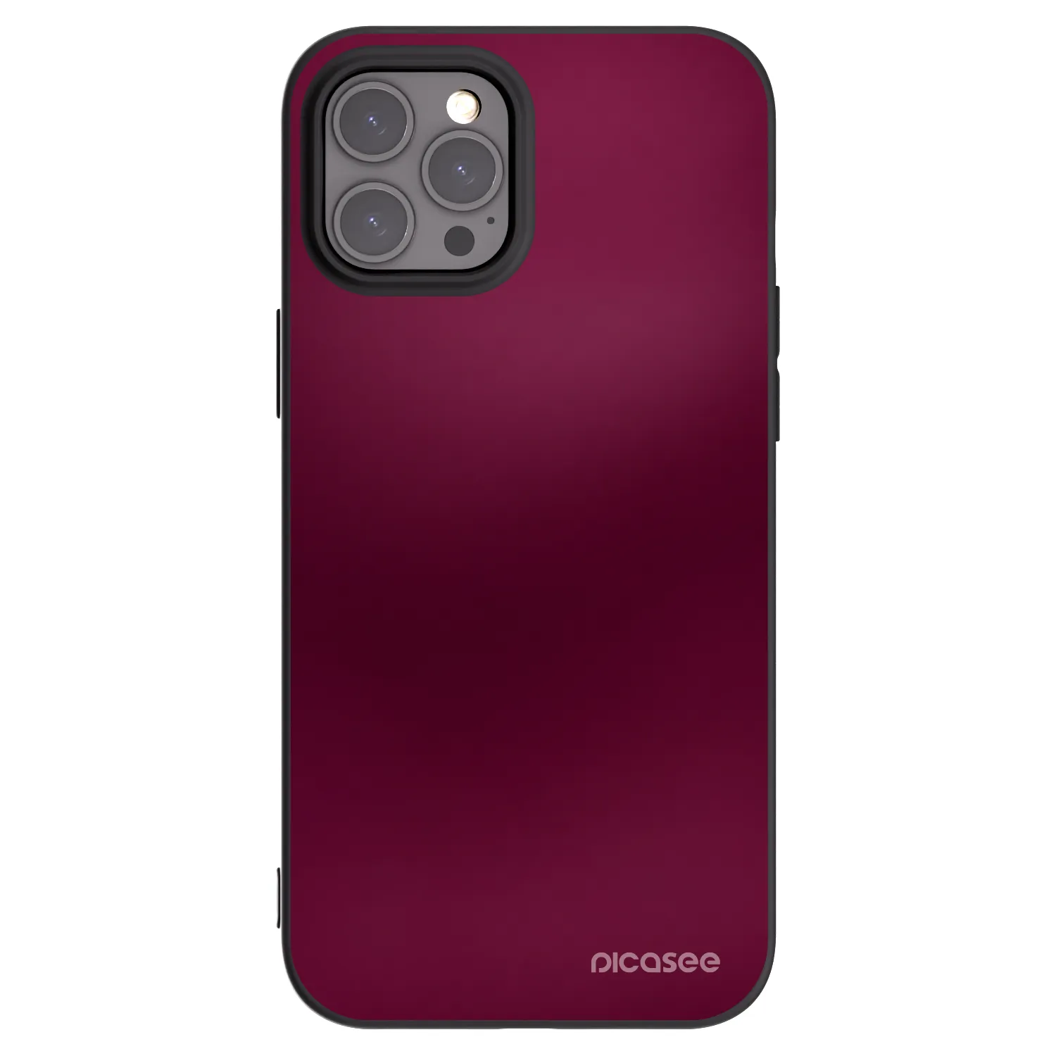Picasee crna silikonska maskica za Apple iPhone 12 Pro Max - Velvet Bordeaux