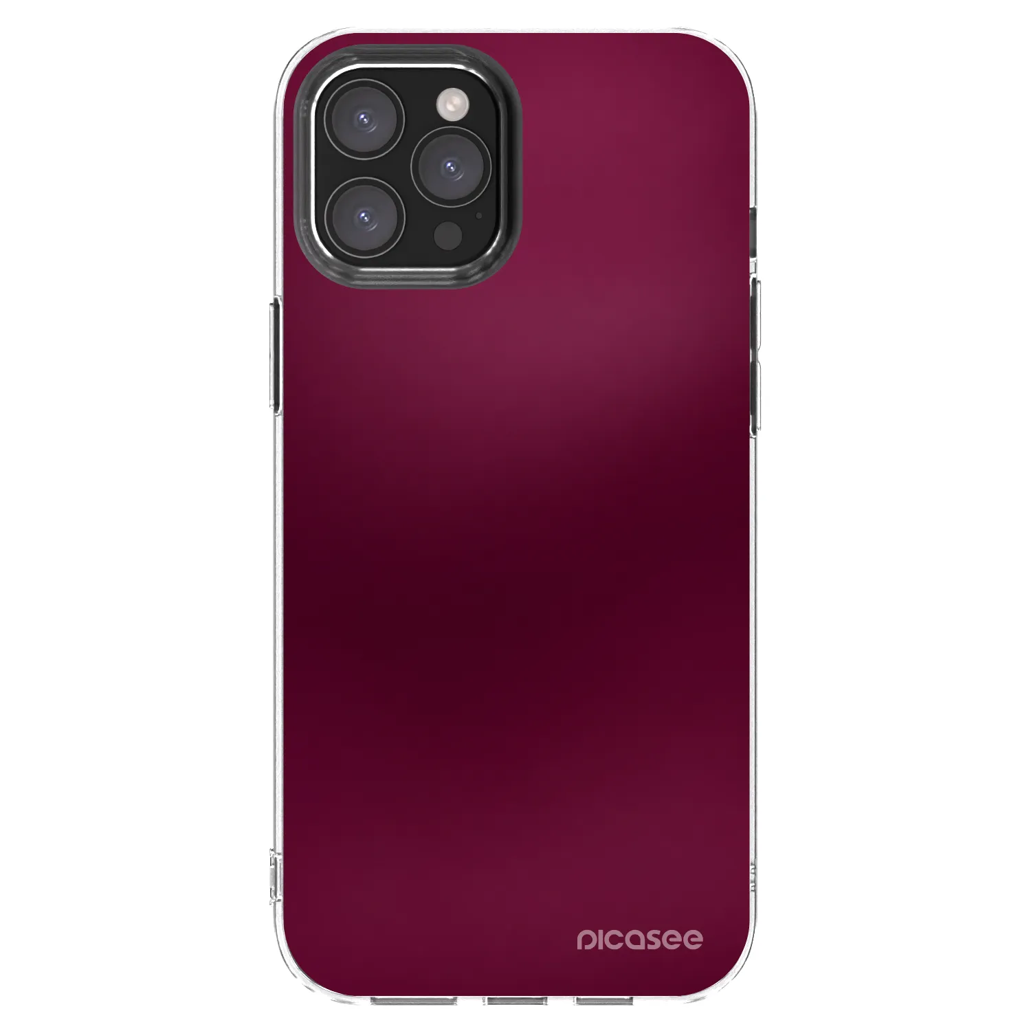 Picasee silikonska prozirna maskica za Apple iPhone 12 Pro Max - Velvet Bordeaux