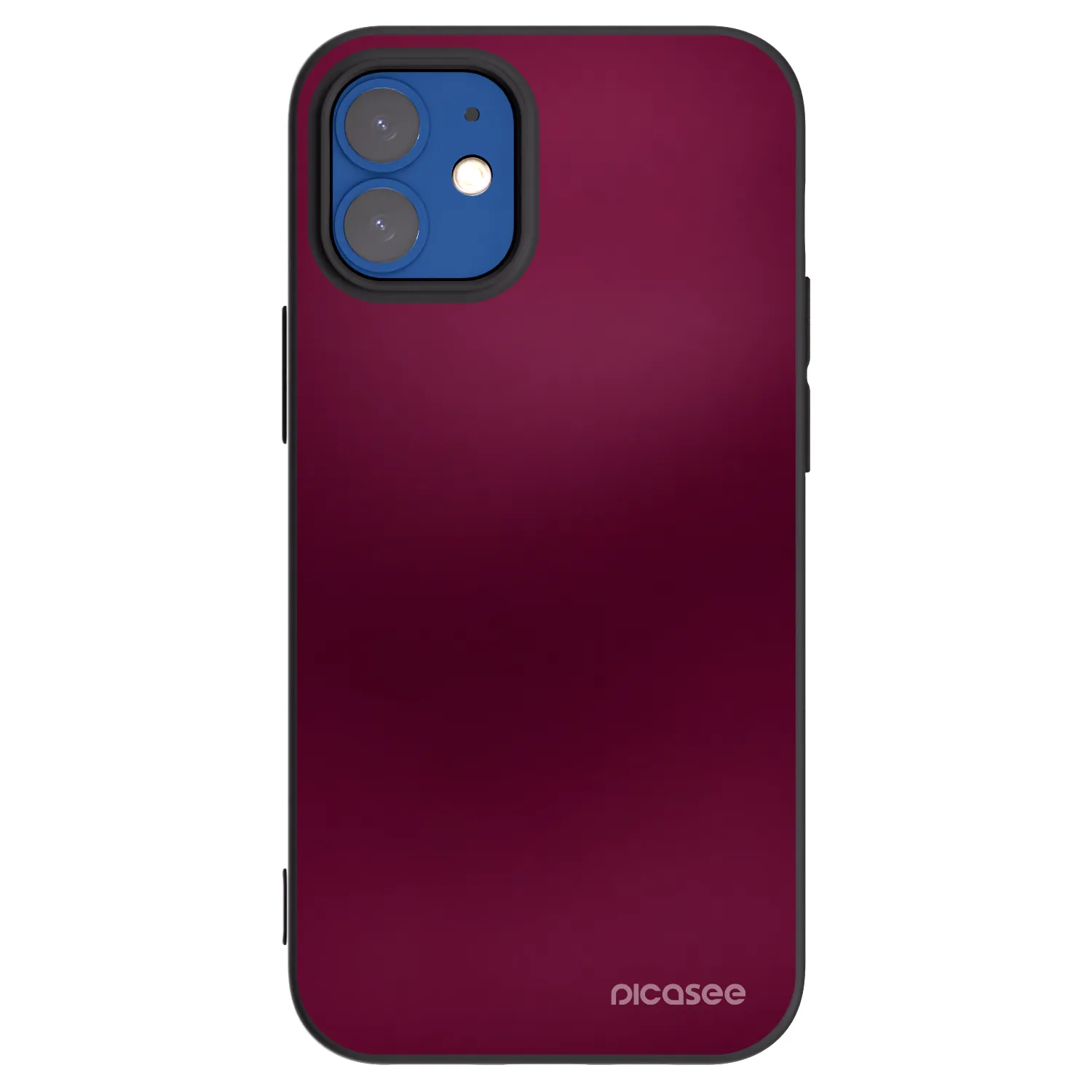 Picasee crna silikonska maskica za Apple iPhone 12 mini - Velvet Bordeaux