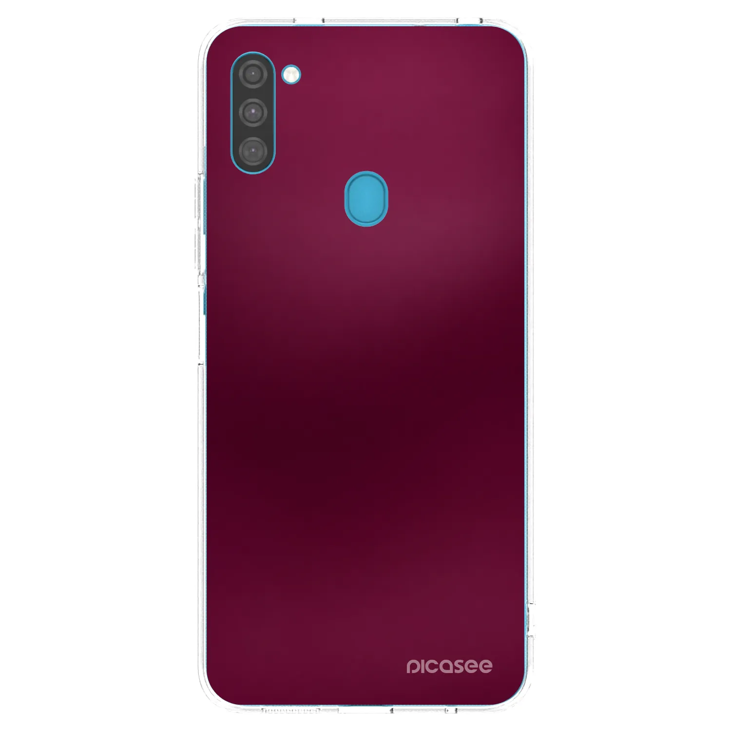 Picasee silikonska prozirna maskica za Samsung Galaxy M11 - Velvet Bordeaux