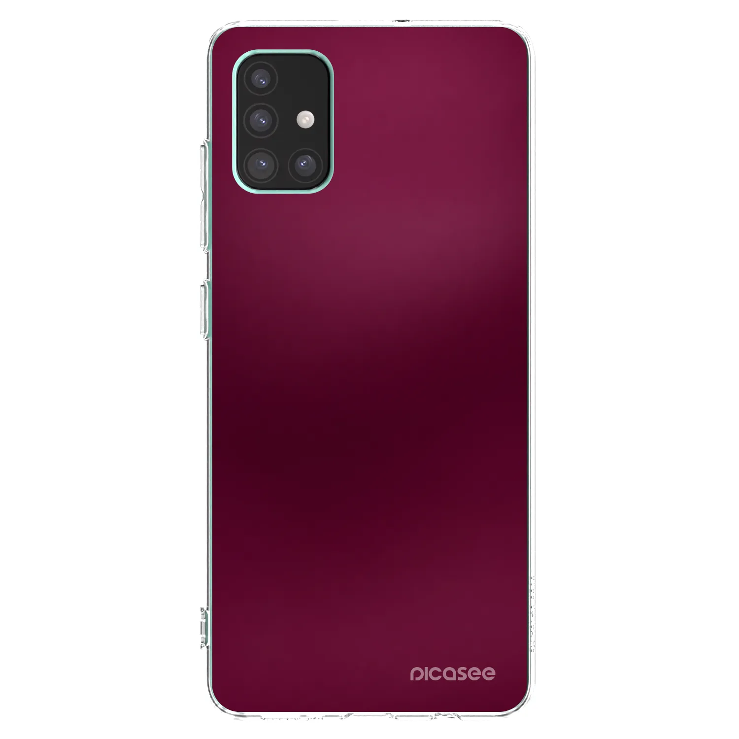 Picasee silikonska prozirna maskica za Samsung Galaxy M51 M515F - Velvet Bordeaux