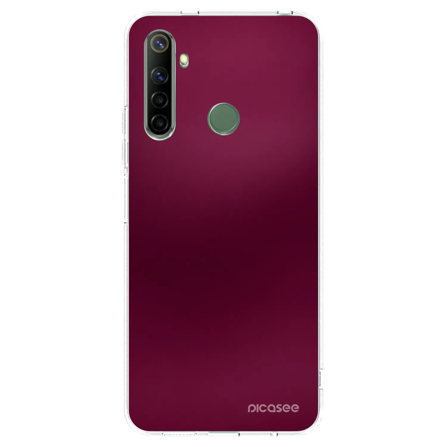 Picasee silikonska prozirna maskica za Realme 6i - Velvet Bordeaux
