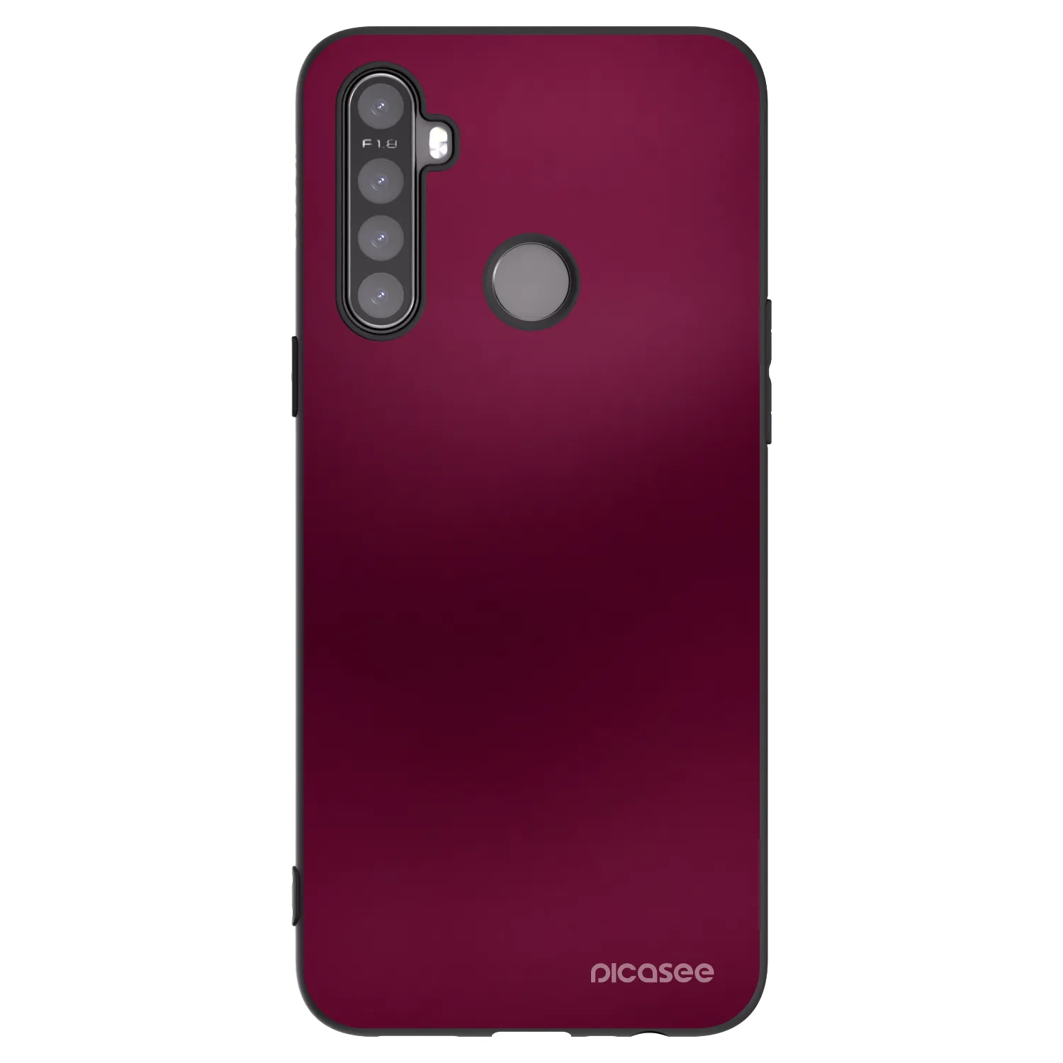 Picasee crna silikonska maskica za Realme 5 - Velvet Bordeaux
