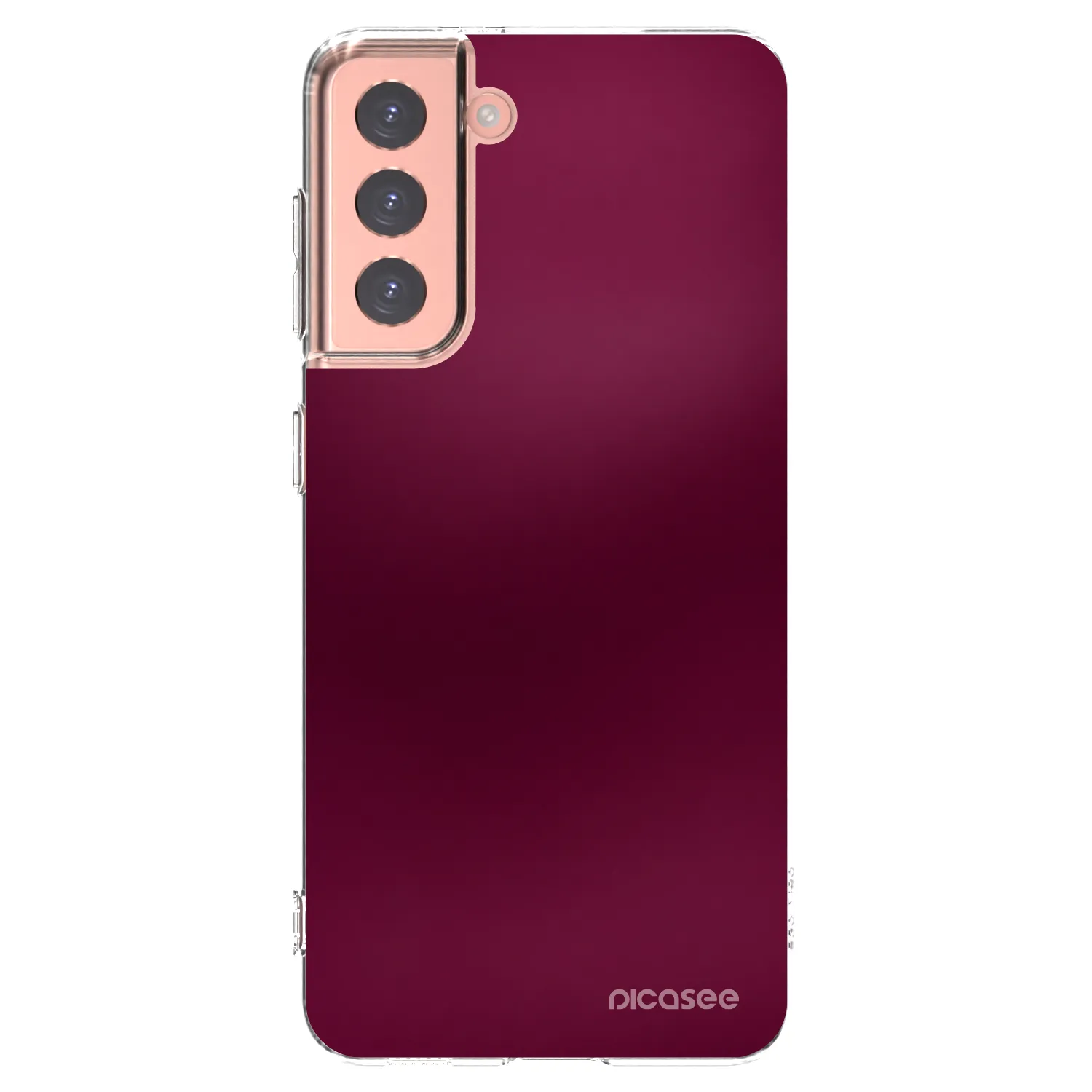 Picasee silikonska prozirna maskica za Samsung Galaxy S21 5G G991B - Velvet Bordeaux