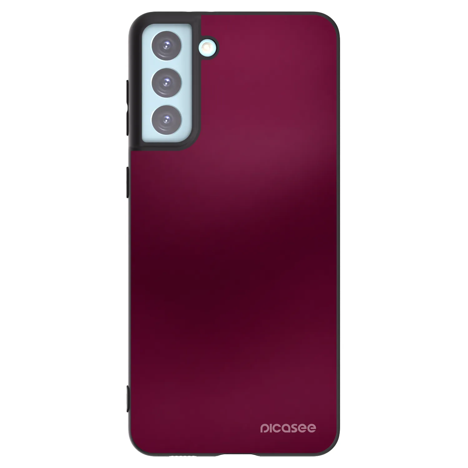 Picasee crna silikonska maskica za Samsung Galaxy S21+ 5G G996F - Velvet Bordeaux