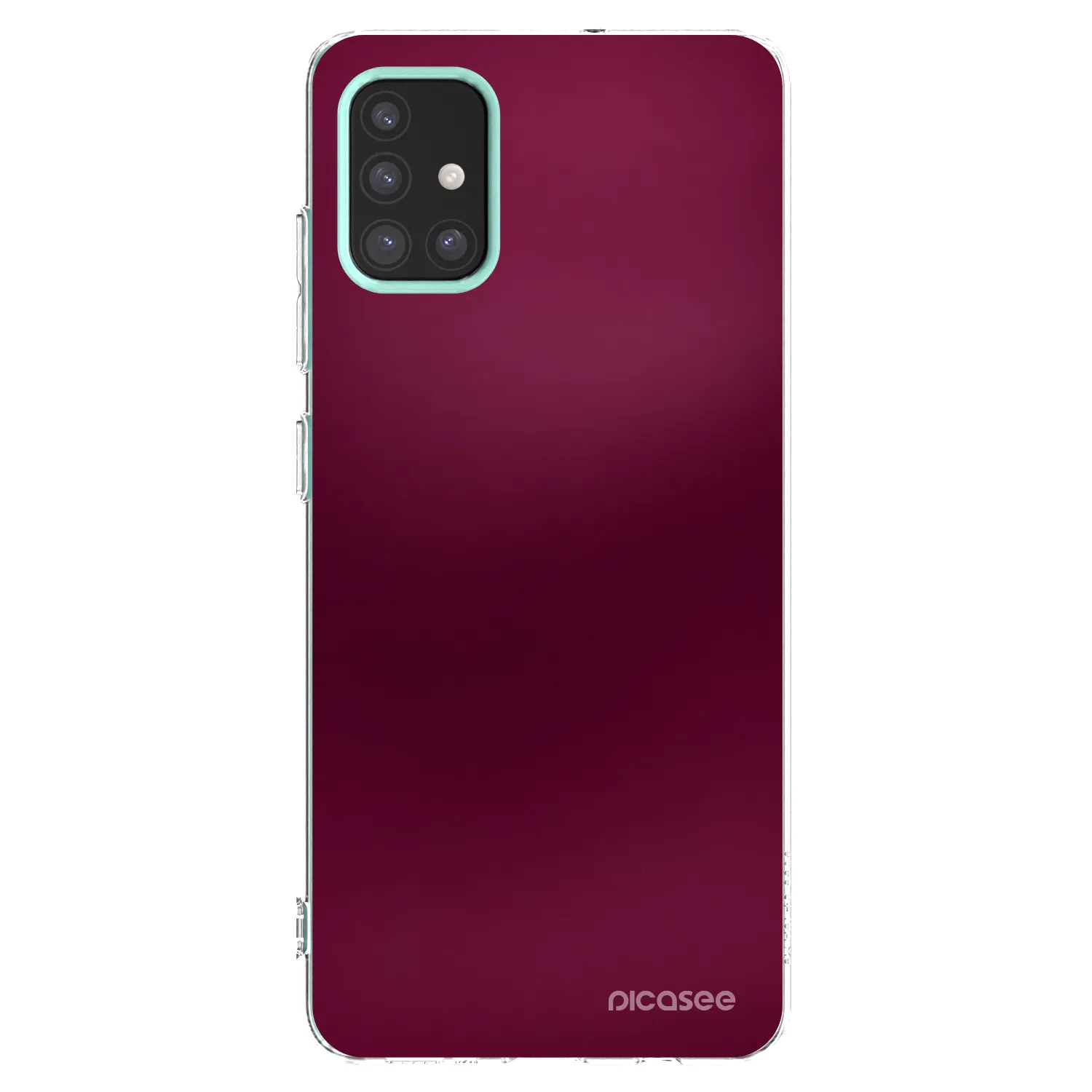 Picasee silikonska prozirna maskica za Samsung Galaxy M31s - Velvet Bordeaux