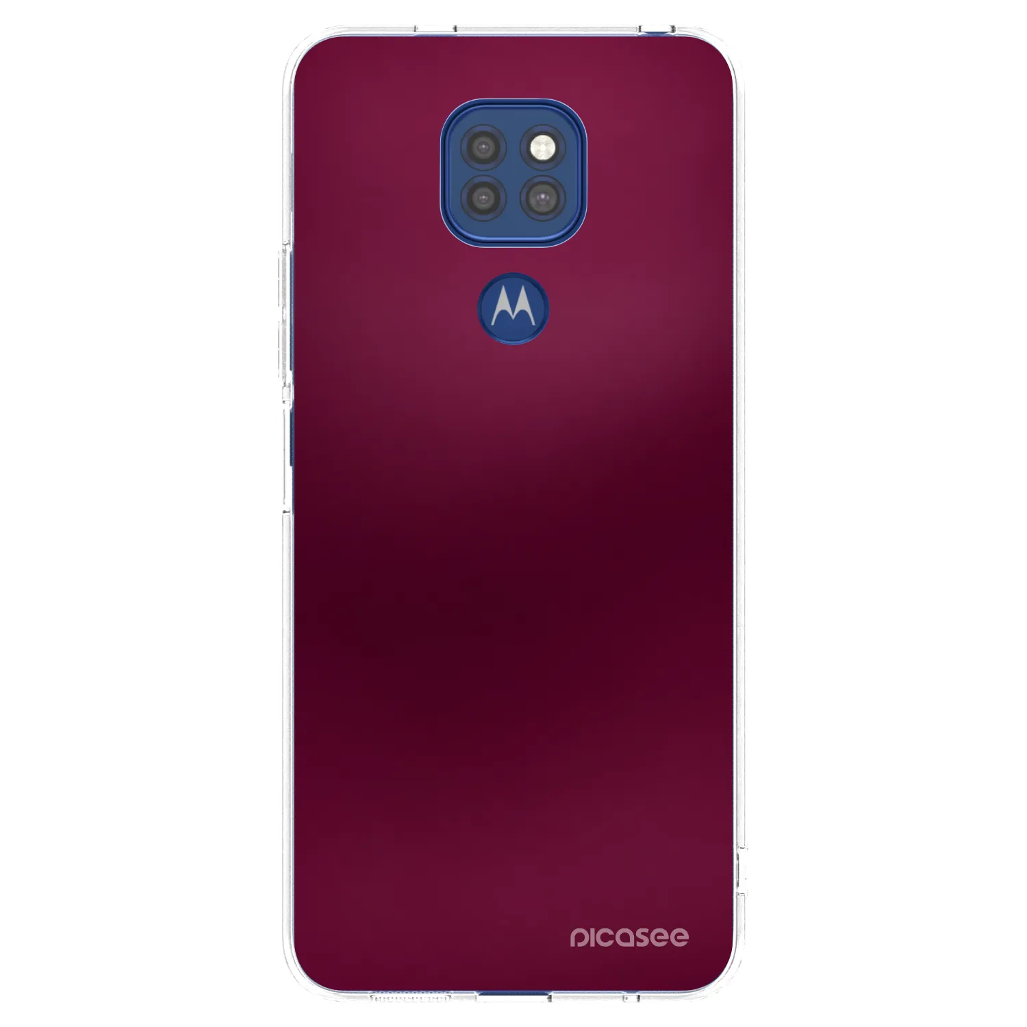 Picasee silikonska prozirna maskica za Motorola Moto G9 Play - Velvet Bordeaux
