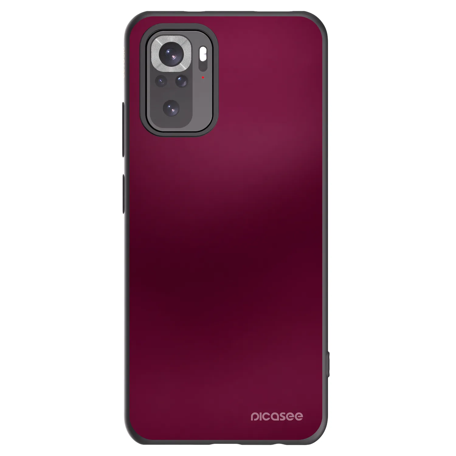 Picasee crna silikonska maskica za Xiaomi Redmi Note 10 - Velvet Bordeaux