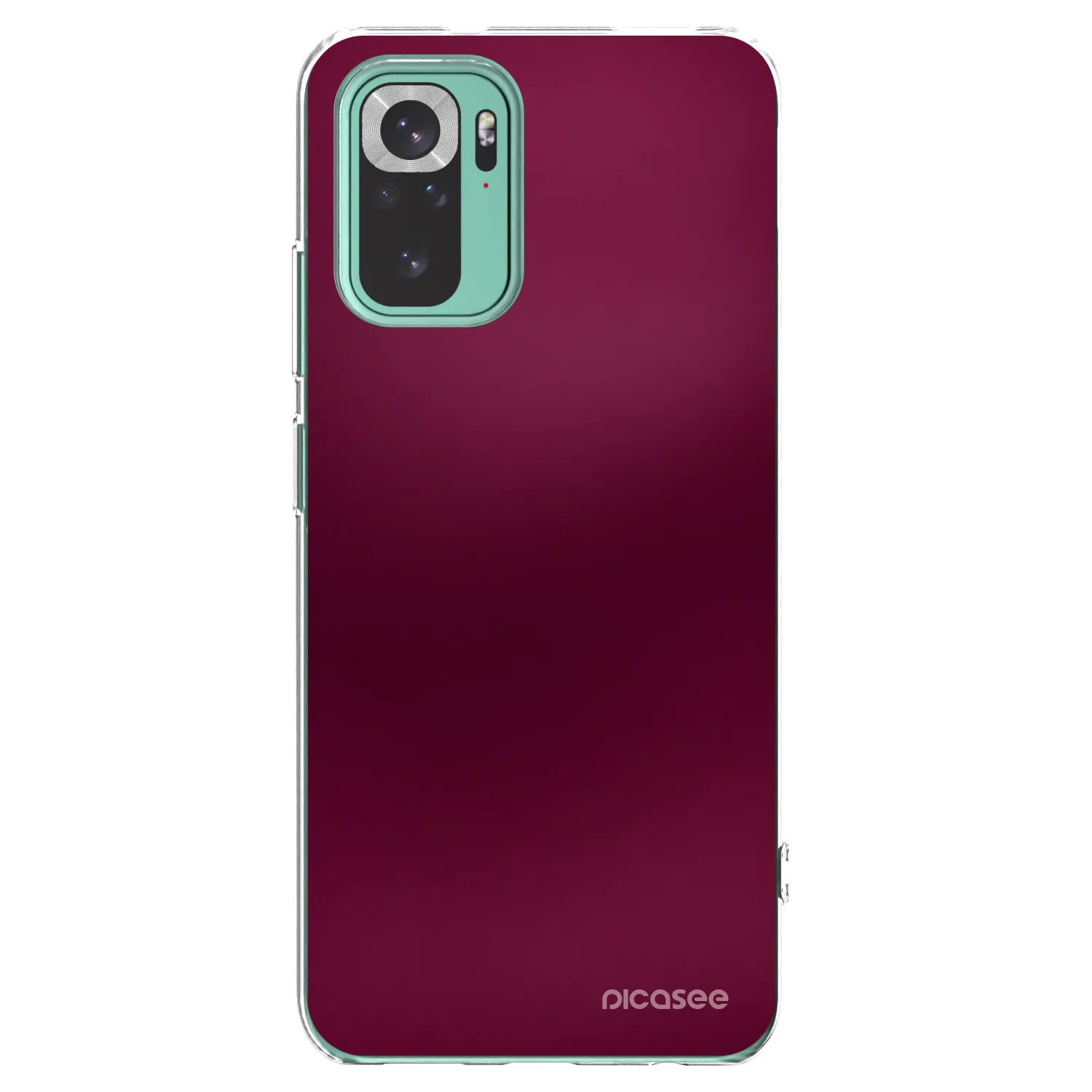 Picasee silikonska prozirna maskica za Xiaomi Redmi Note 10 Pro - Velvet Bordeaux