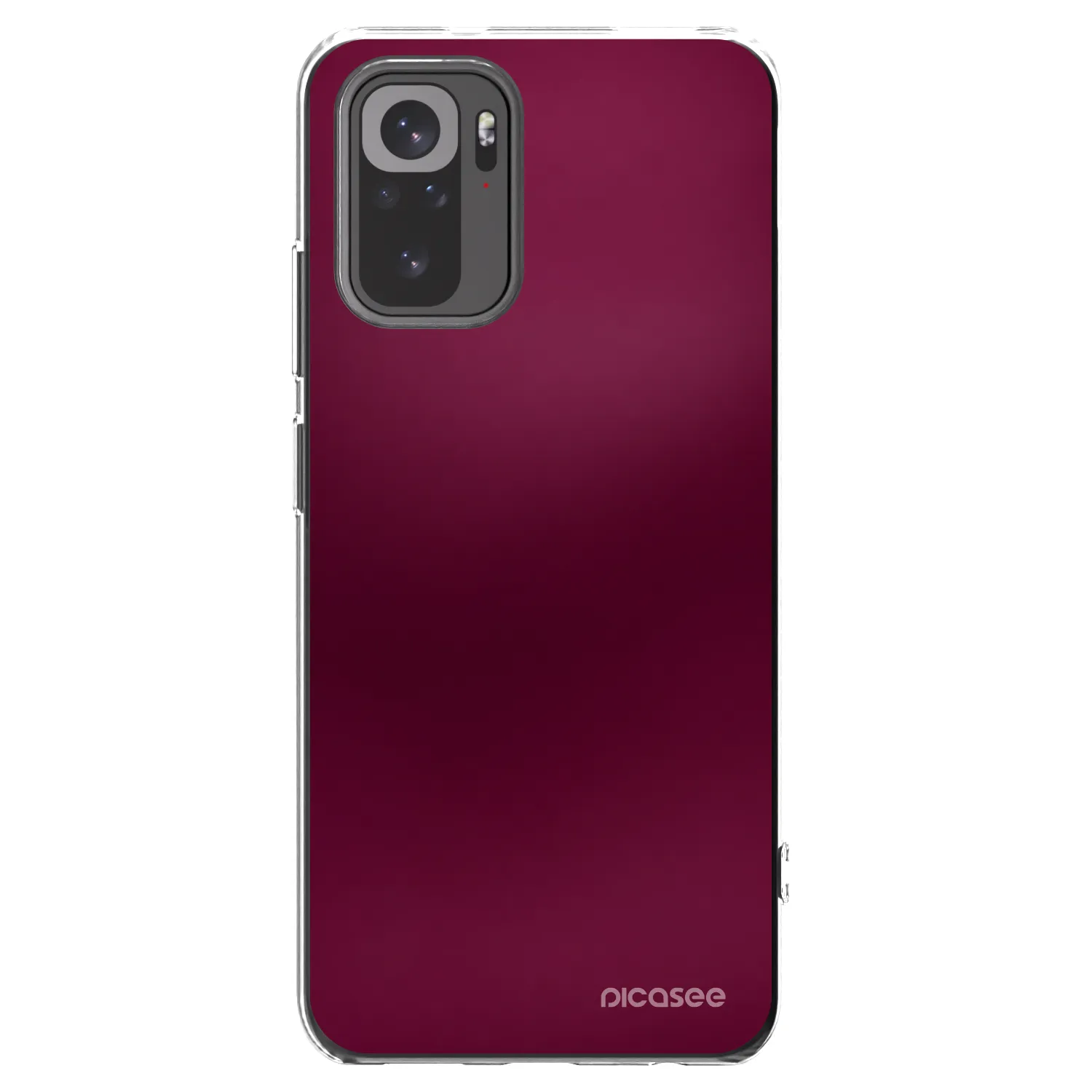 Picasee silikonska prozirna maskica za Xiaomi Redmi Note 10S - Velvet Bordeaux