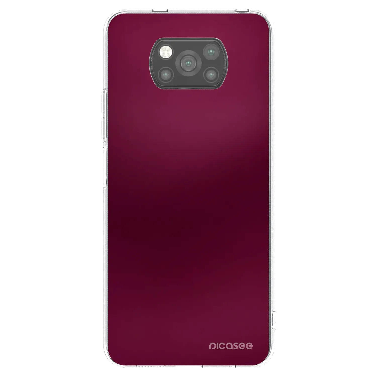 Picasee crna silikonska maskica za Xiaomi Poco X3 Pro - Velvet Bordeaux