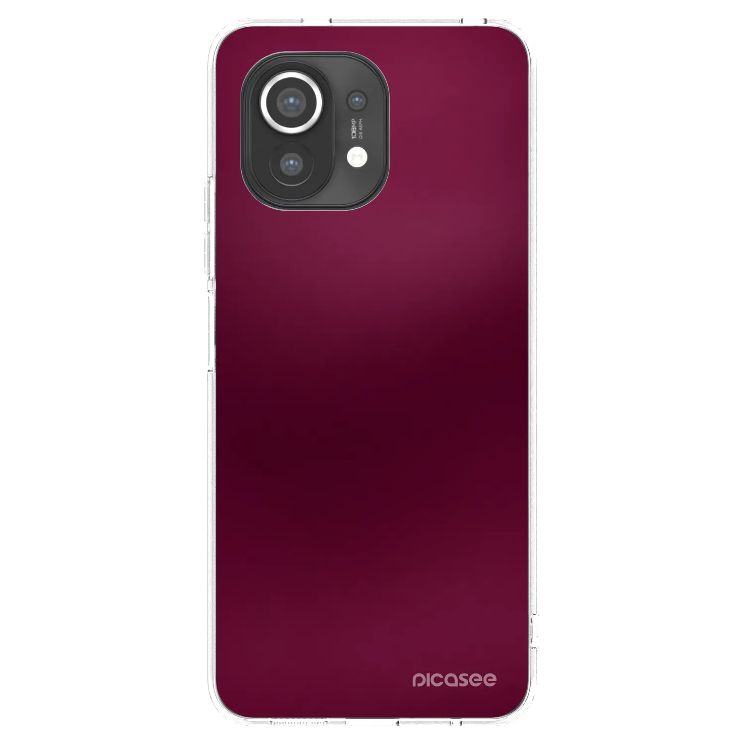 Picasee silikonska prozirna maskica za Xiaomi Mi 11 - Velvet Bordeaux