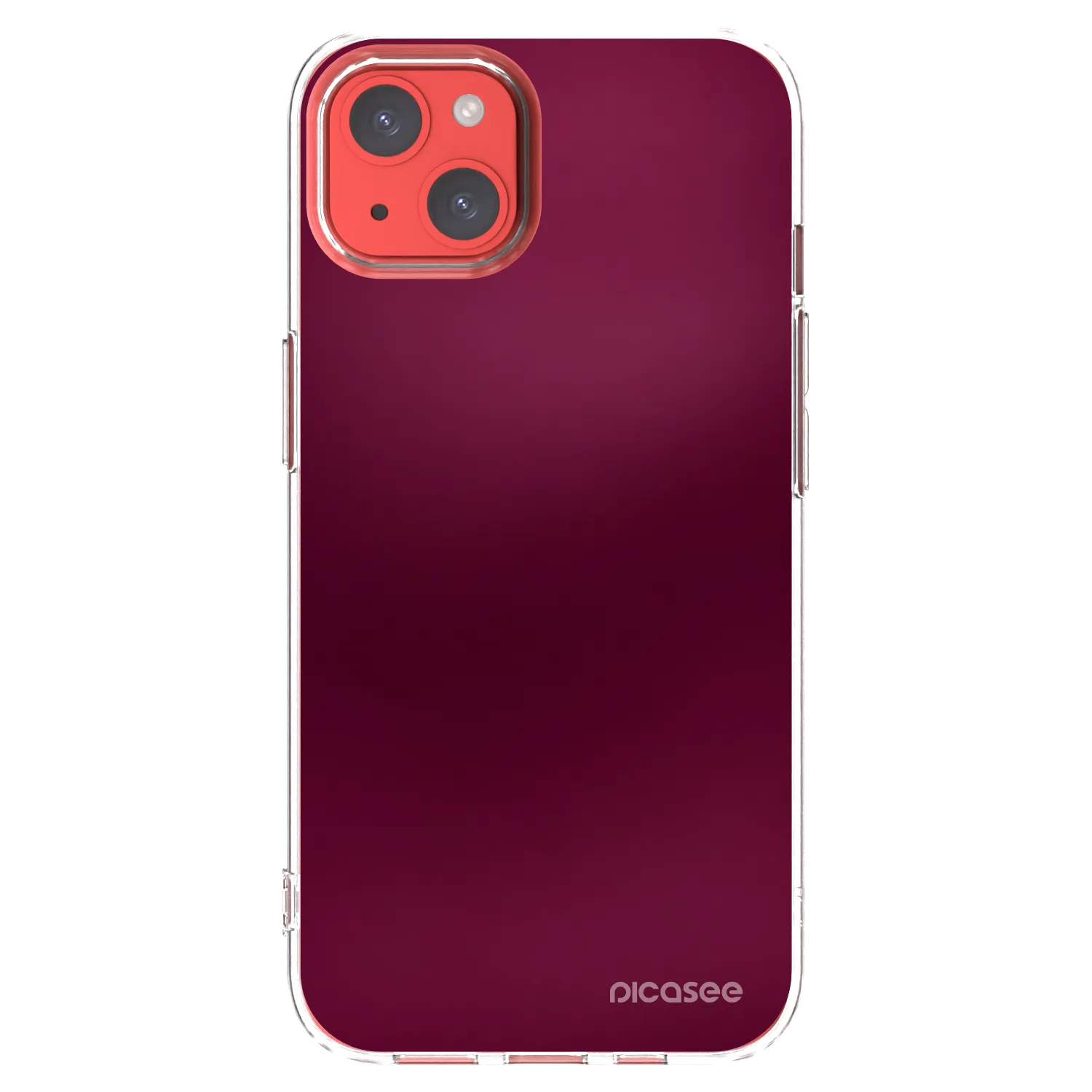 Picasee silikonska prozirna maskica za Apple iPhone 13 - Velvet Bordeaux