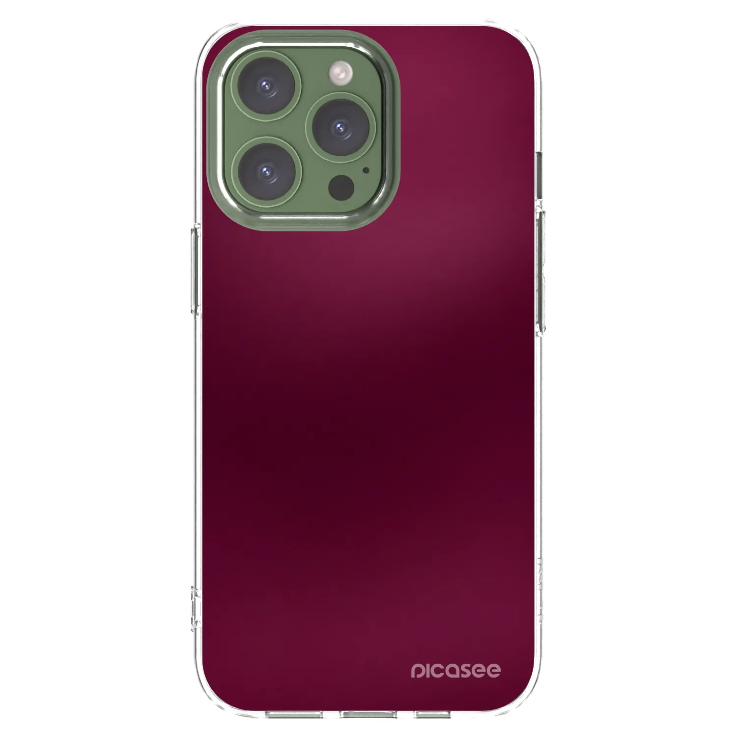 Picasee silikonska prozirna maskica za Apple iPhone 13 Pro - Velvet Bordeaux