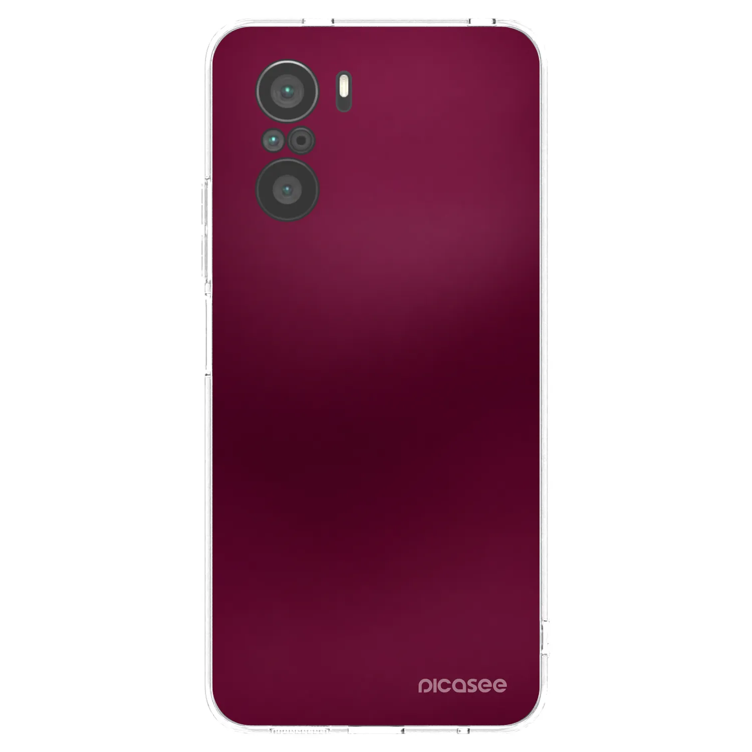 Picasee silikonska prozirna maskica za Xiaomi Poco F3 - Velvet Bordeaux