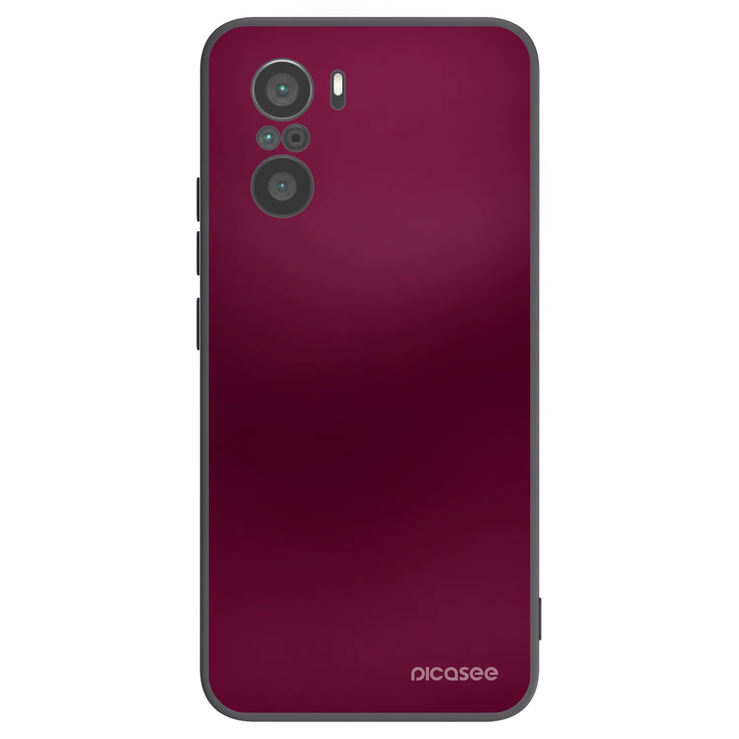 Picasee crna silikonska maskica za Xiaomi Poco F3 - Velvet Bordeaux