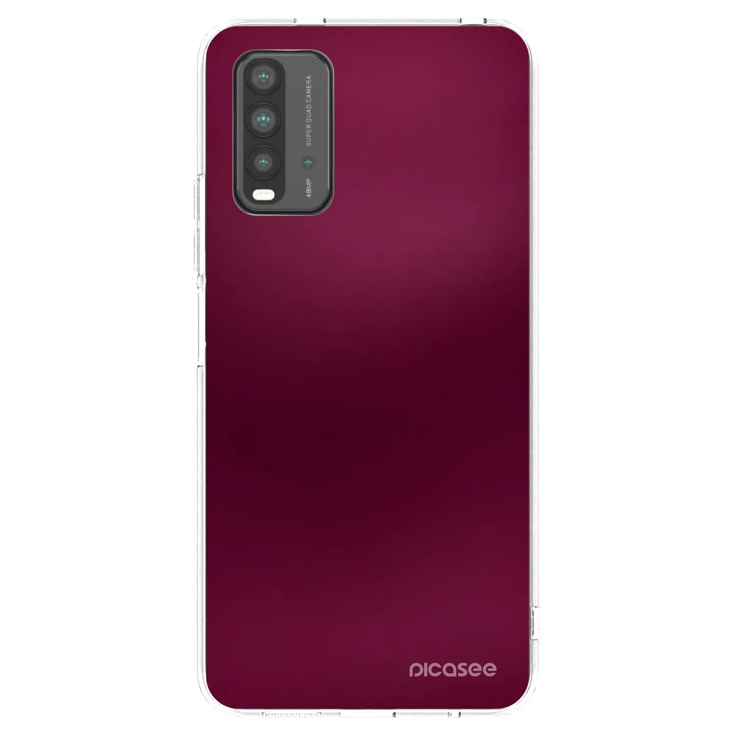 Picasee silikonska prozirna maskica za Xiaomi Redmi 9T - Velvet Bordeaux