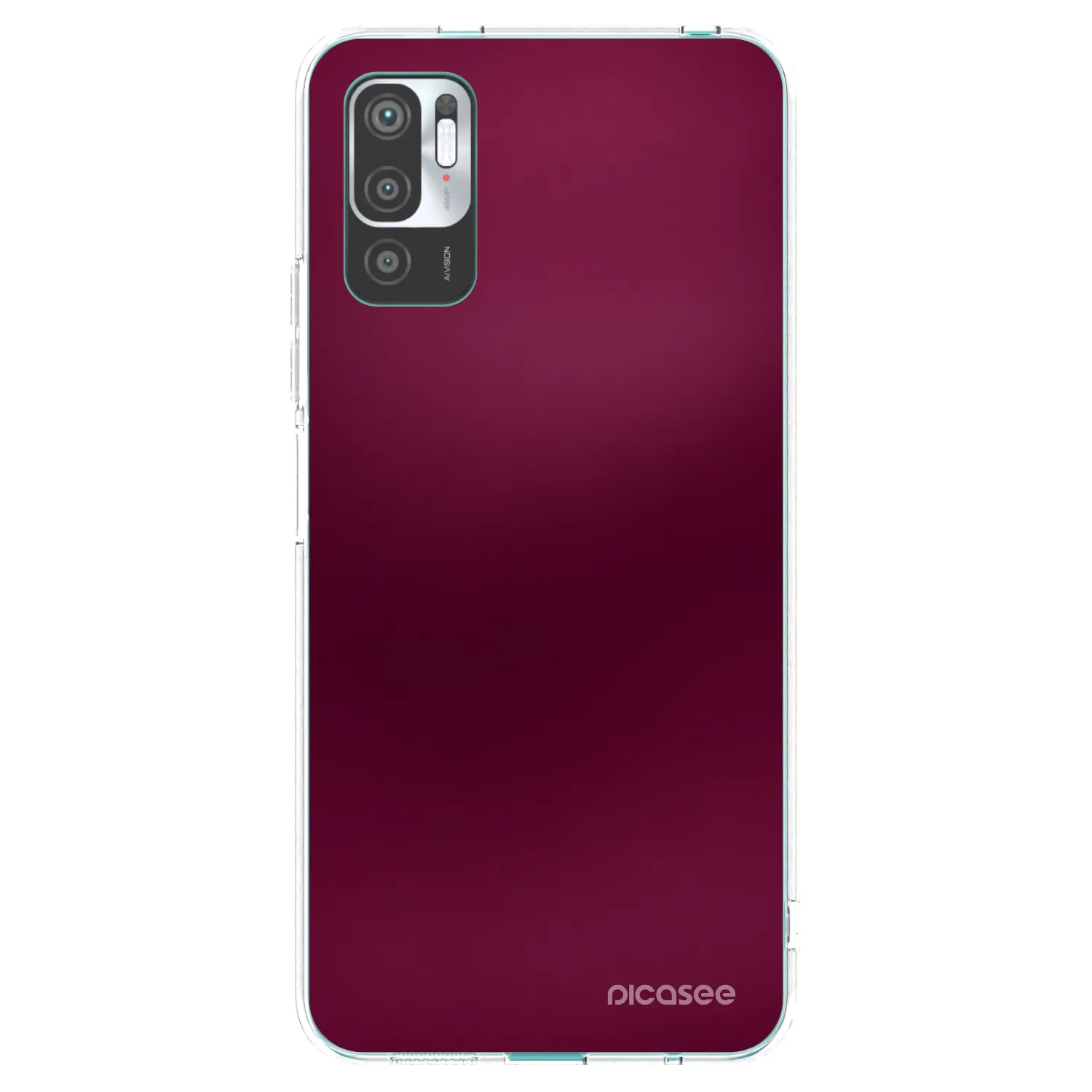 Picasee silikonska prozirna maskica za Xiaomi Redmi Note 10 5G - Velvet Bordeaux