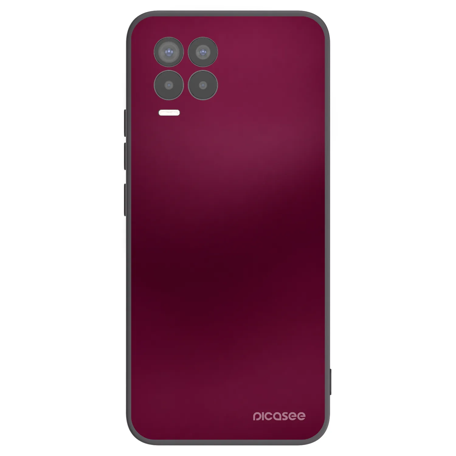 Picasee crna silikonska maskica za Realme 8 4G - Velvet Bordeaux