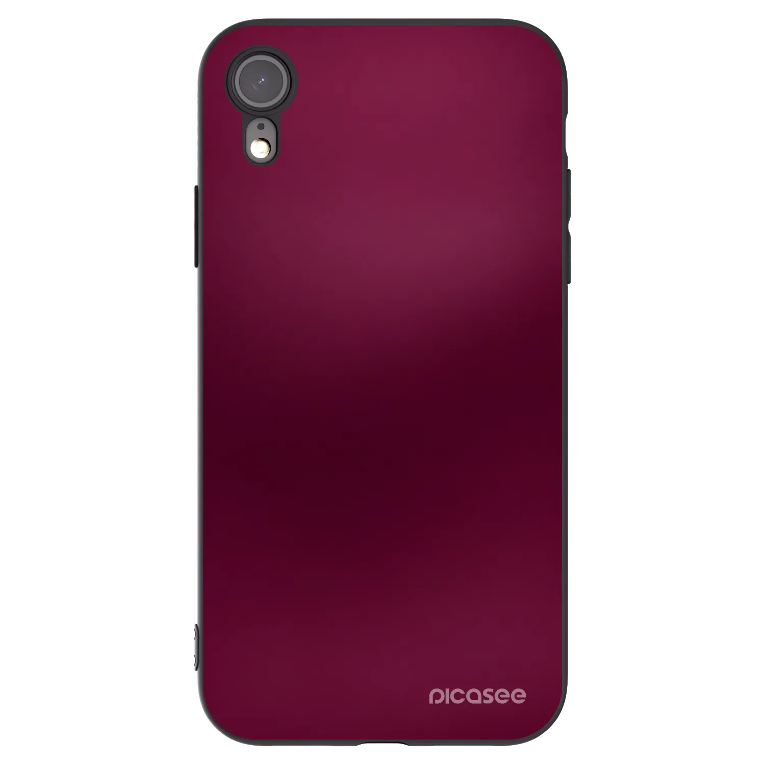 Picasee crna silikonska maskica za Apple iPhone XR - Velvet Bordeaux