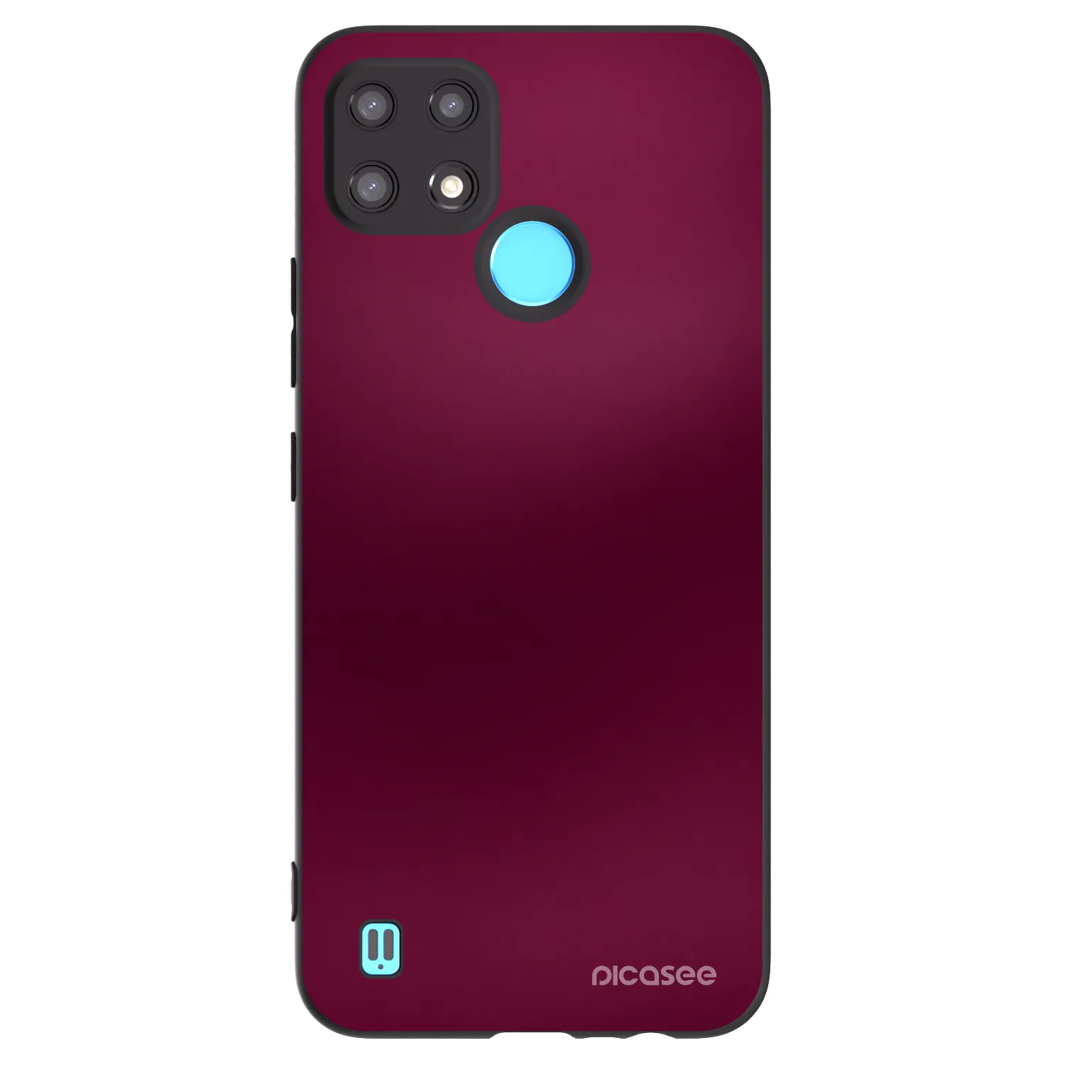 Picasee crna silikonska maskica za Realme C21 - Velvet Bordeaux