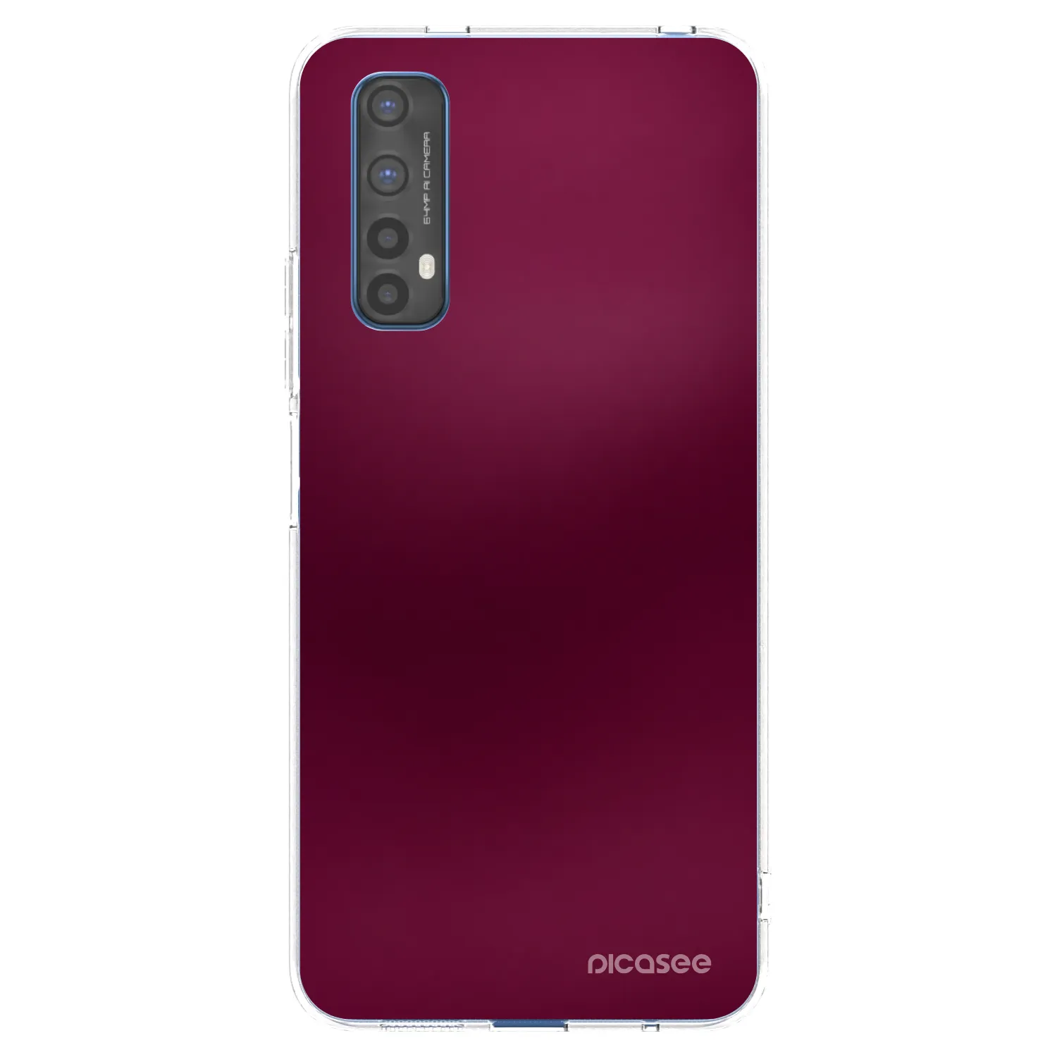 Picasee silikonska prozirna maskica za Realme 7 - Velvet Bordeaux