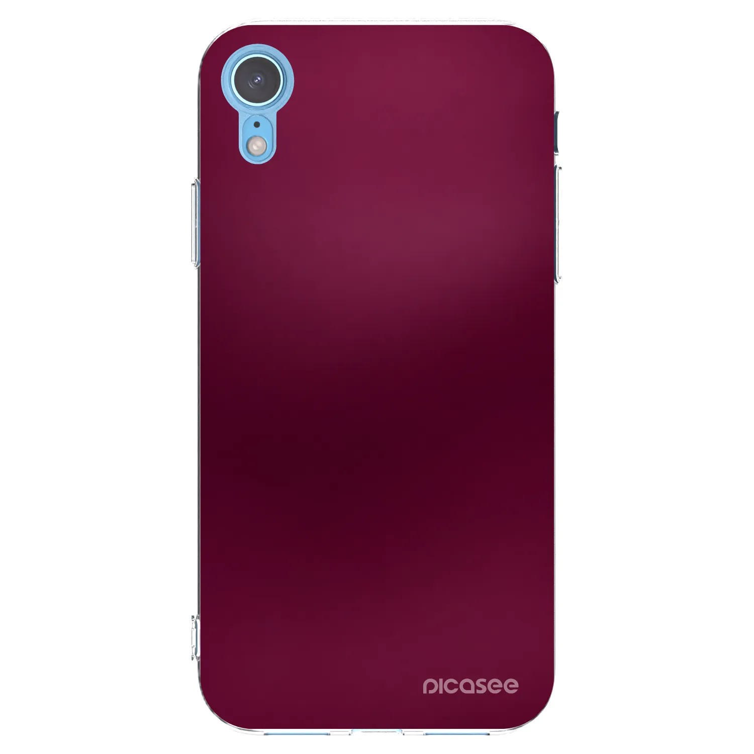 Picasee silikonska prozirna maskica za Apple iPhone XR - Velvet Bordeaux
