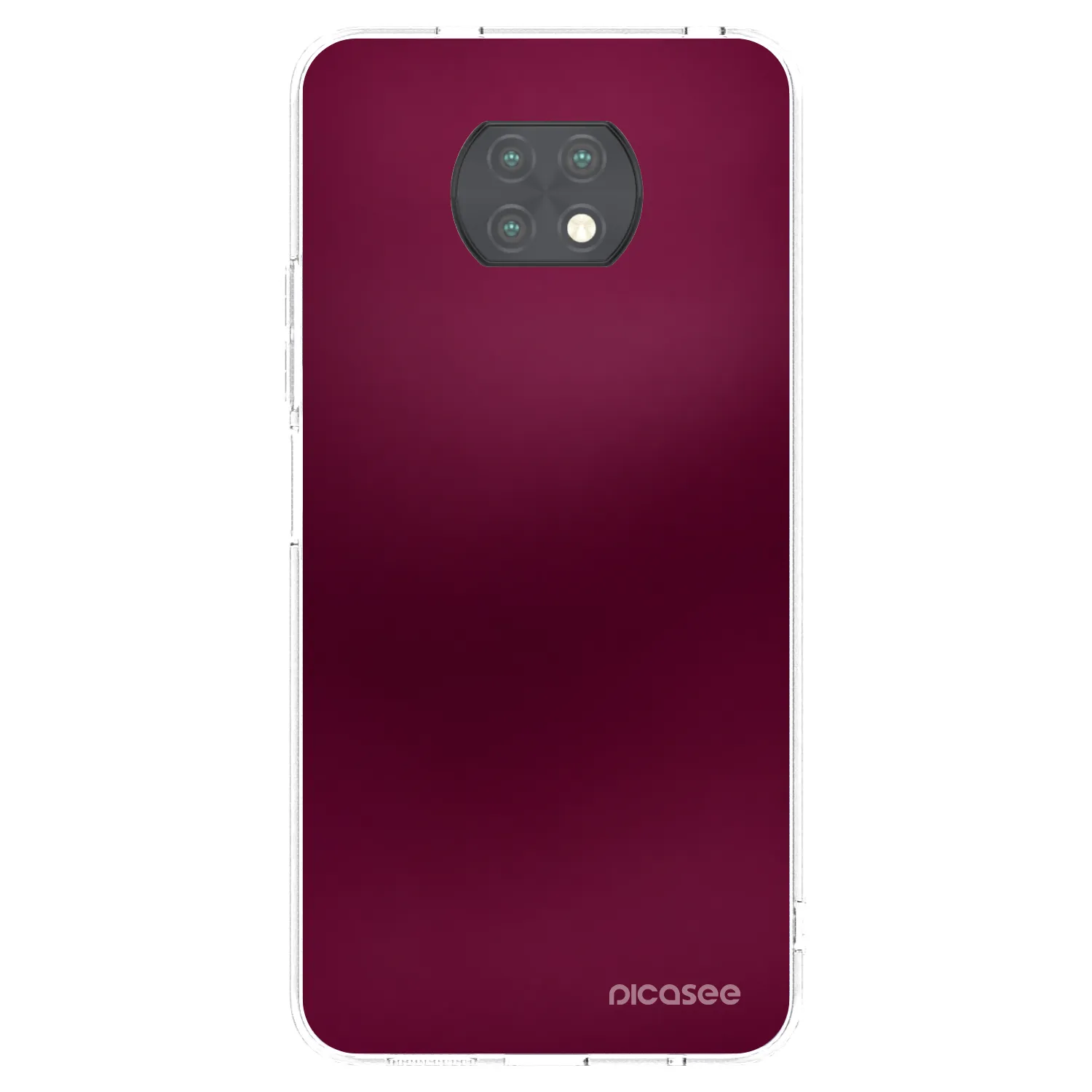 Picasee silikonska prozirna maskica za Xiaomi Redmi Note 9T - Velvet Bordeaux