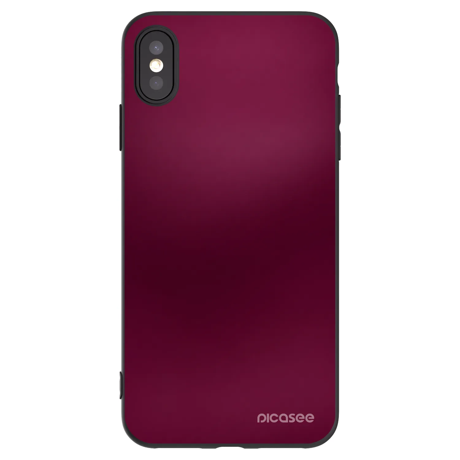 Picasee crna silikonska maskica za Apple iPhone XS Max - Velvet Bordeaux