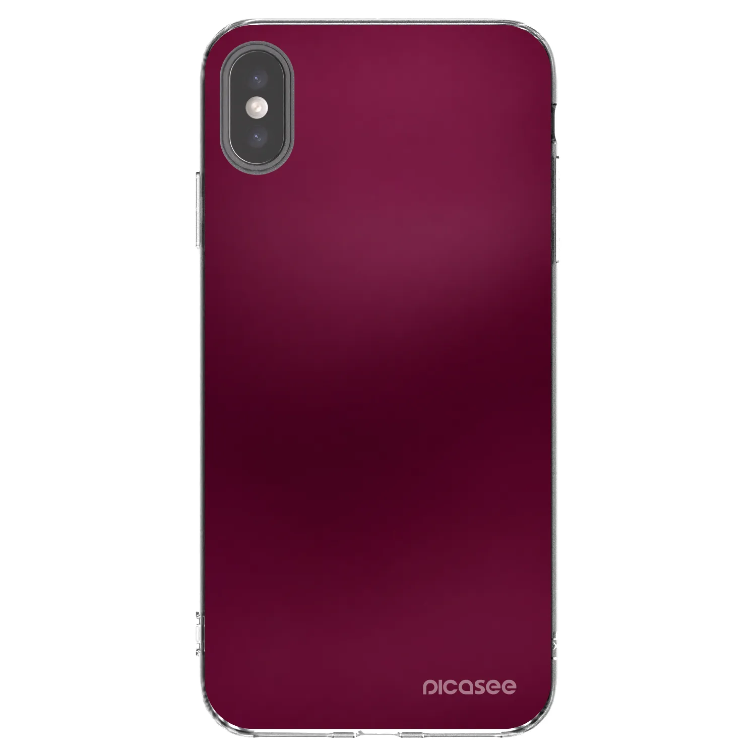 Picasee silikonska prozirna maskica za Apple iPhone XS Max - Velvet Bordeaux