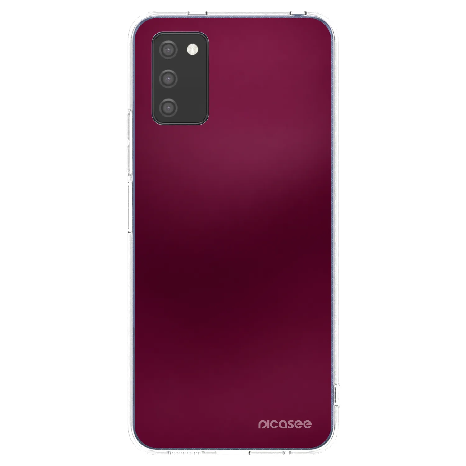 Picasee silikonska prozirna maskica za Samsung Galaxy A03s A037G - Velvet Bordeaux