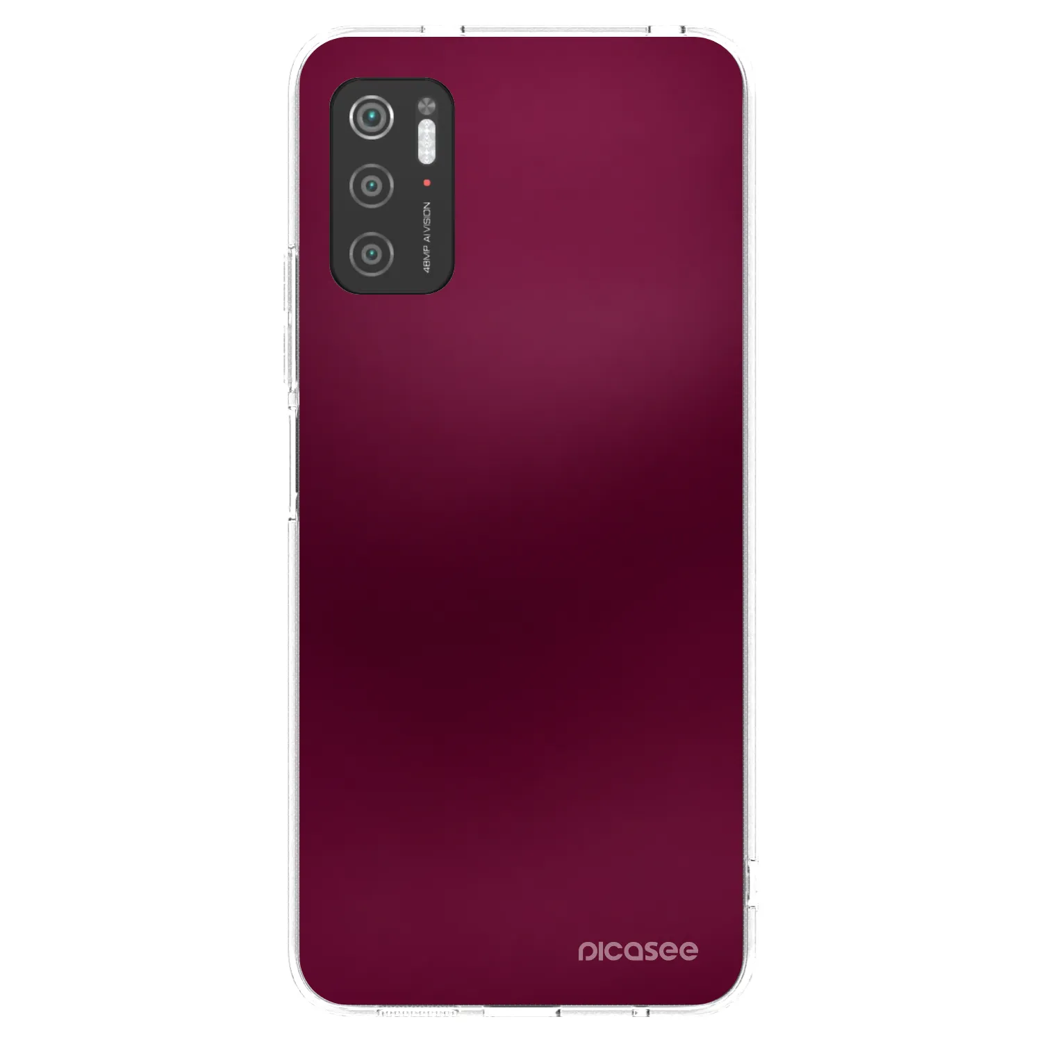 Picasee silikonska prozirna maskica za Xiaomi Poco M3 Pro 5G - Velvet Bordeaux