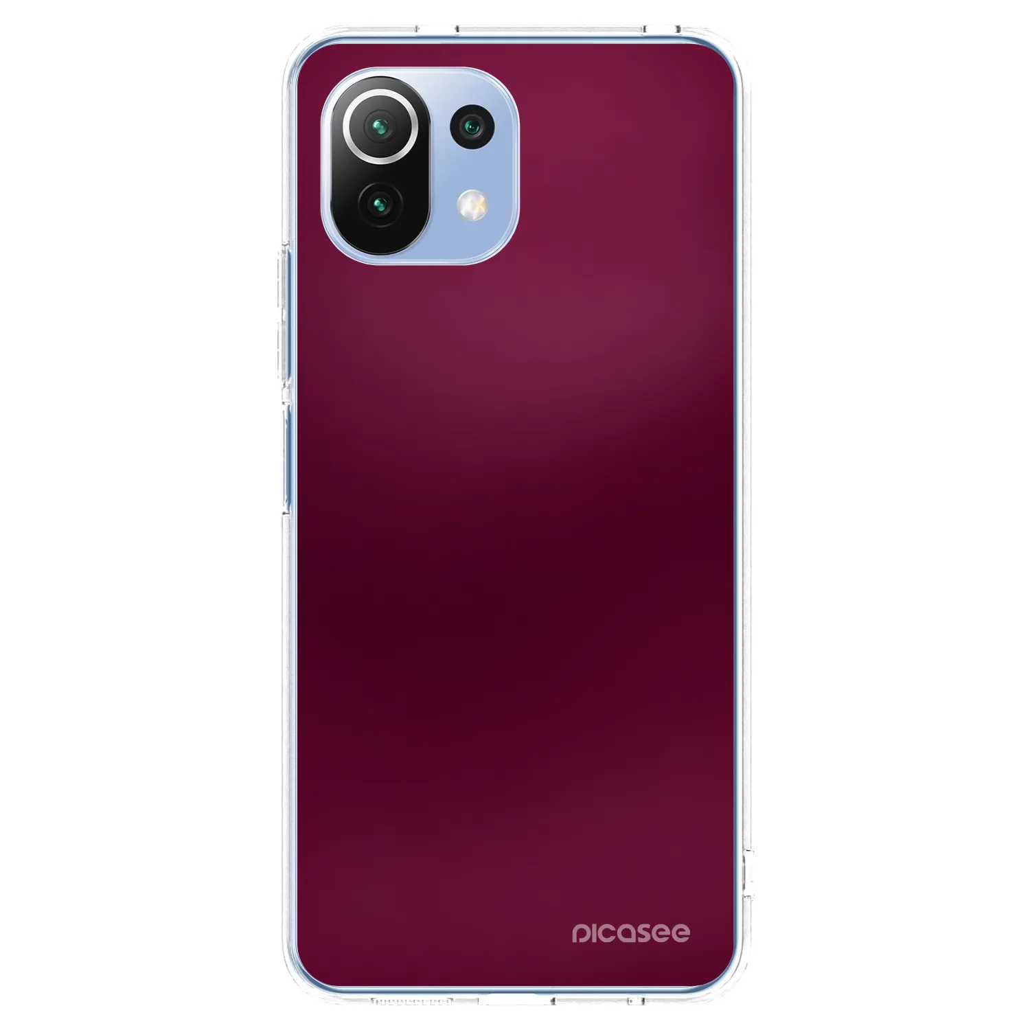 Picasee silikonska prozirna maskica za Xiaomi 11 Lite 5G NE - Velvet Bordeaux