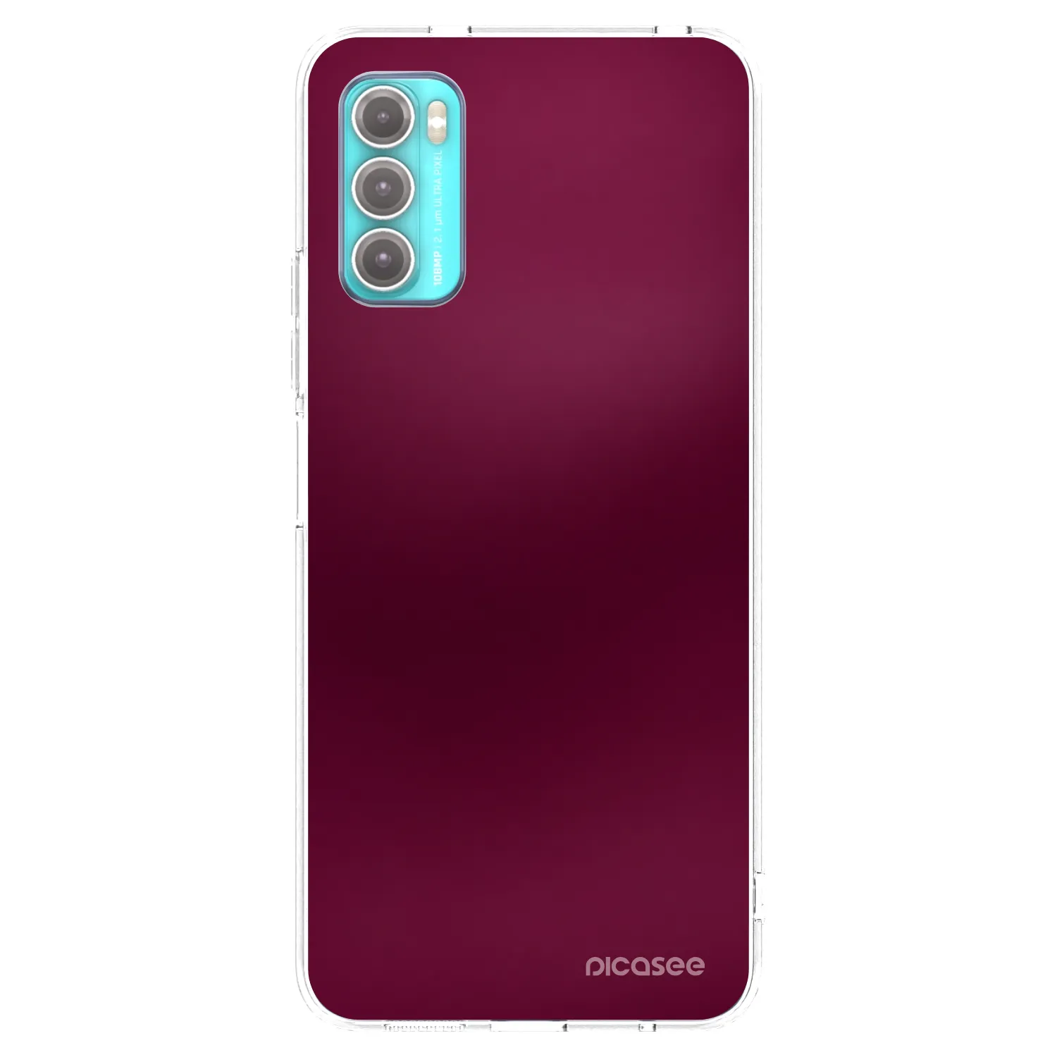 Picasee silikonska prozirna maskica za Motorola Moto G60 - Velvet Bordeaux