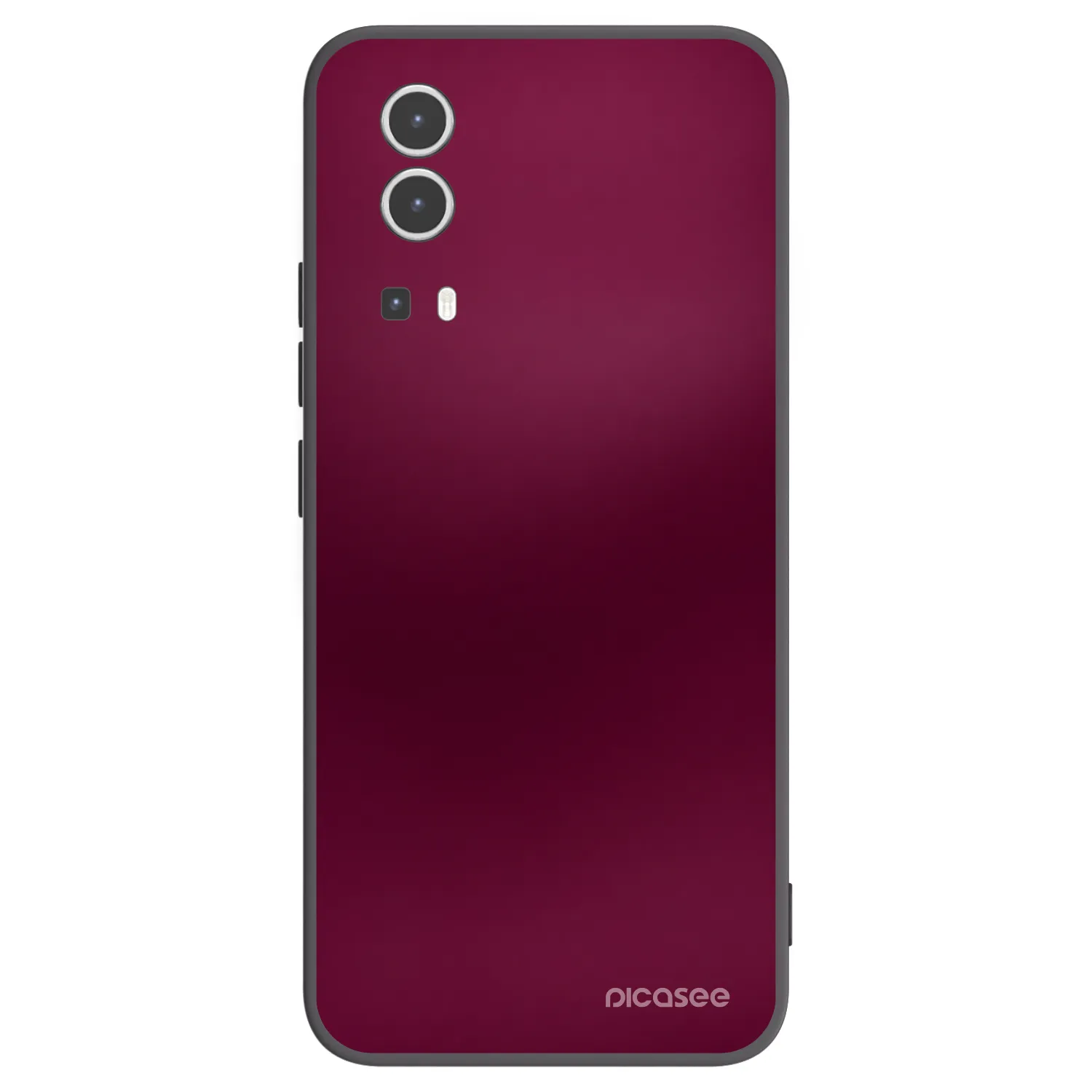 Picasee crna silikonska maskica za Vivo Y72 5G - Velvet Bordeaux