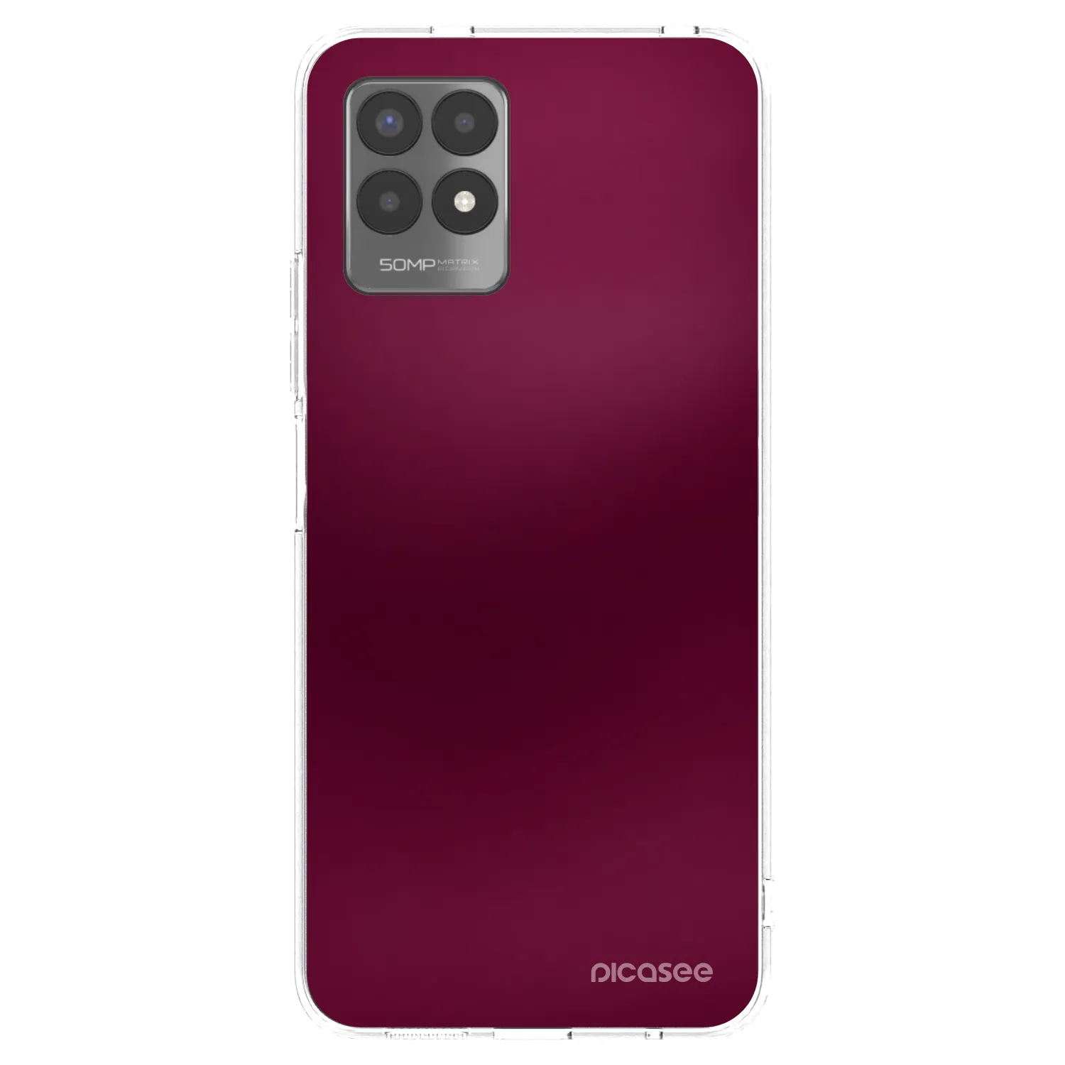 Picasee silikonska prozirna maskica za Realme 8i - Velvet Bordeaux