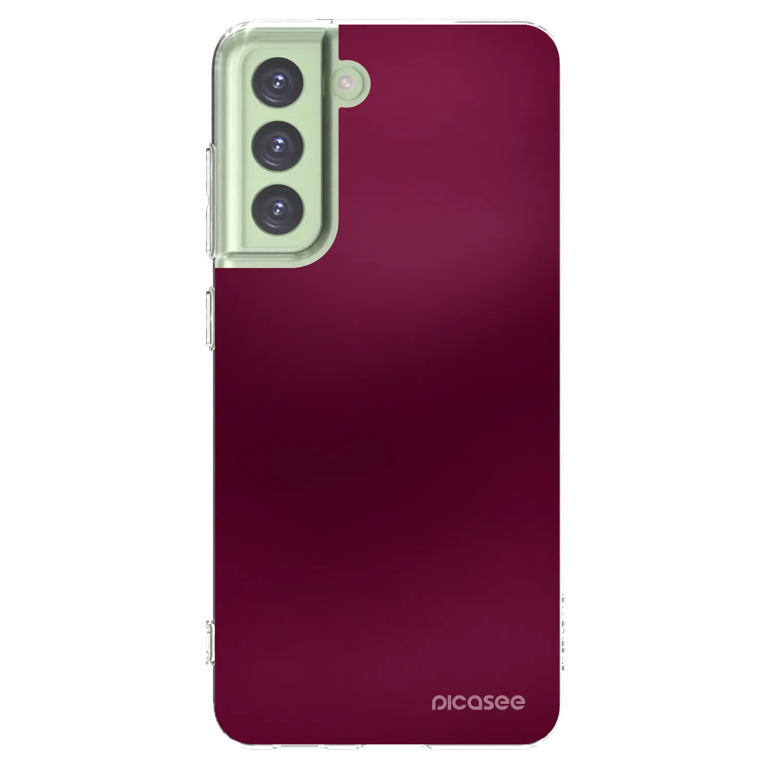 Picasee silikonska prozirna maskica za Samsung Galaxy S21 FE 5G - Velvet Bordeaux