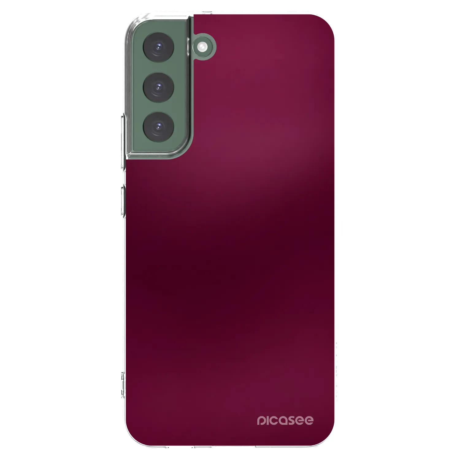 Picasee silikonska prozirna maskica za Samsung Galaxy S22+ 5G - Velvet Bordeaux