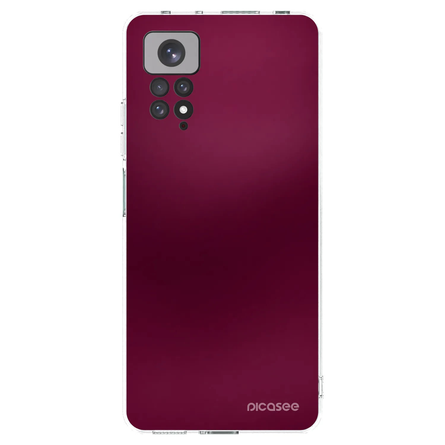 Picasee silikonska prozirna maskica za Xiaomi Redmi Note 11 - Velvet Bordeaux