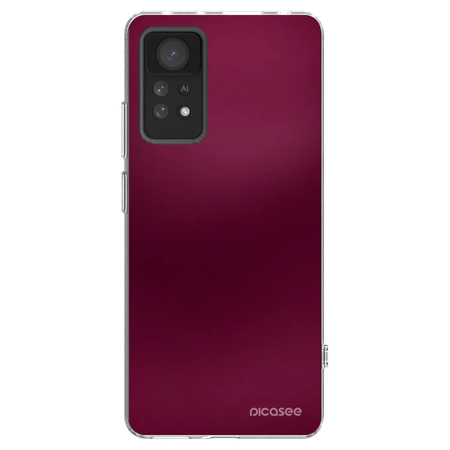 Picasee silikonska prozirna maskica za Xiaomi Redmi Note 11 Pro - Velvet Bordeaux